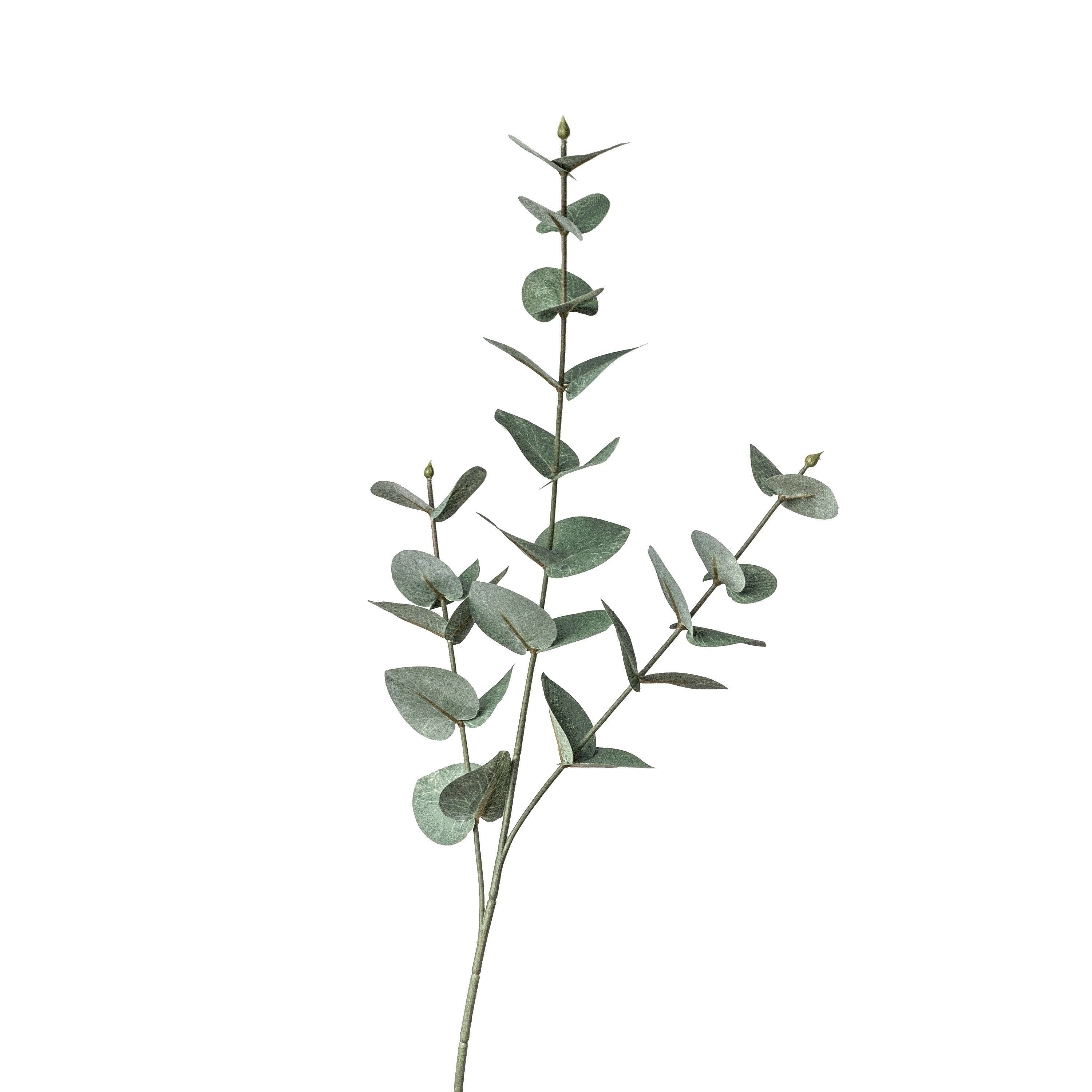 Kunstblume Kunst-Zweig Eukalyptus, Depot, aus Kunststoff, Polyester, Draht, L 68 Zentimeter