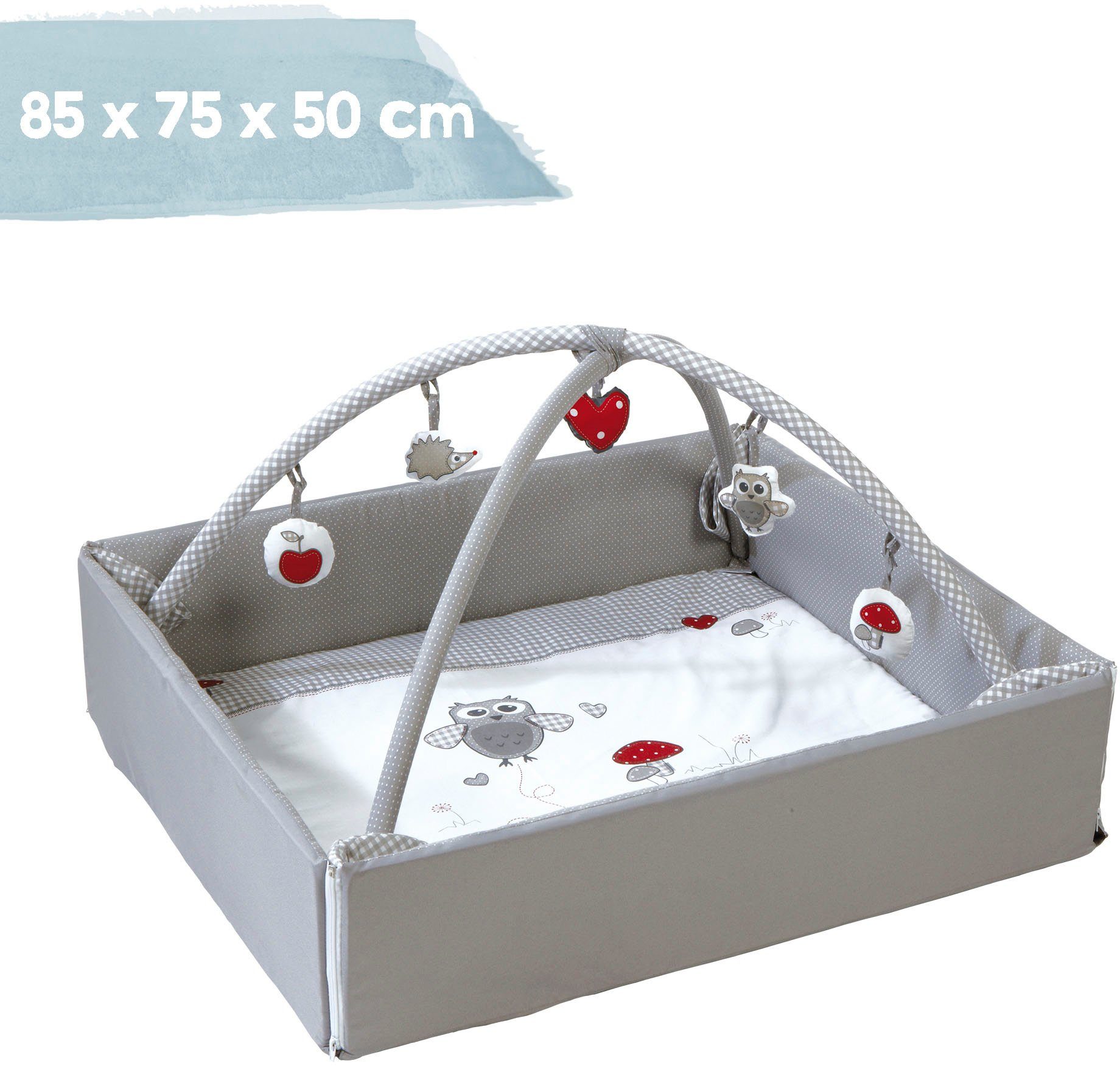 roba® Bettnestchen 4in1, Adam & Eule, mit Activity-Spielbogen