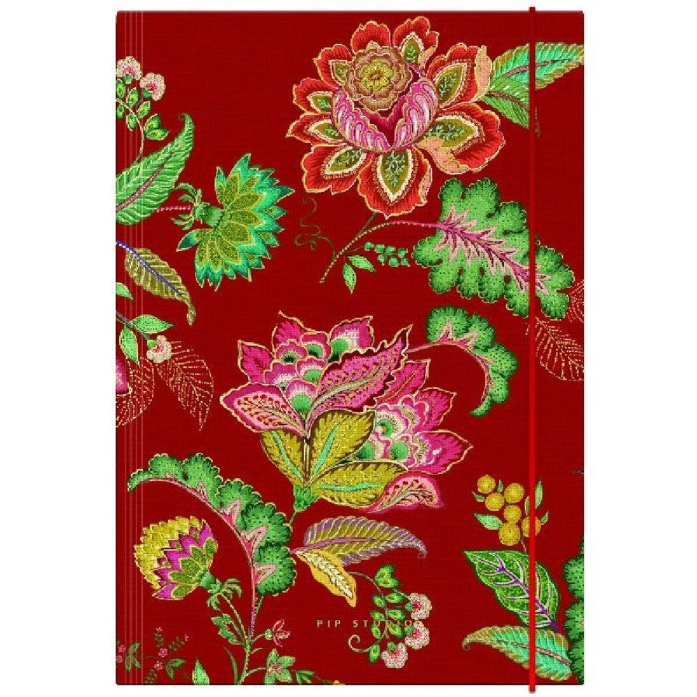 PIP Studio Kosmetikbeutel Jambo Flower, Grün, Small – Wasserabweisender Satin Mit Reißverschluss