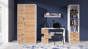 Stylefy Standregal Senza, Bücherregal, Stanfschrank, mit Schubladen und 4 Fächern, viel Stauraum, Modern Design, variabel stellbar