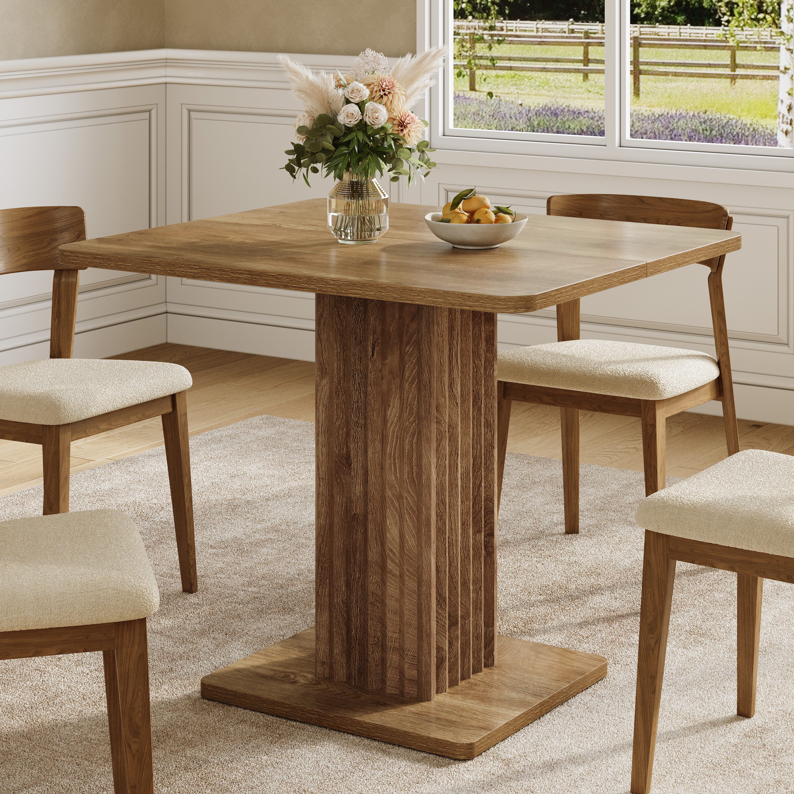 Tribesigns Esstisch 90 cm Esstisch, quadratischer Küchentisch, für Esszimme günstig online kaufen