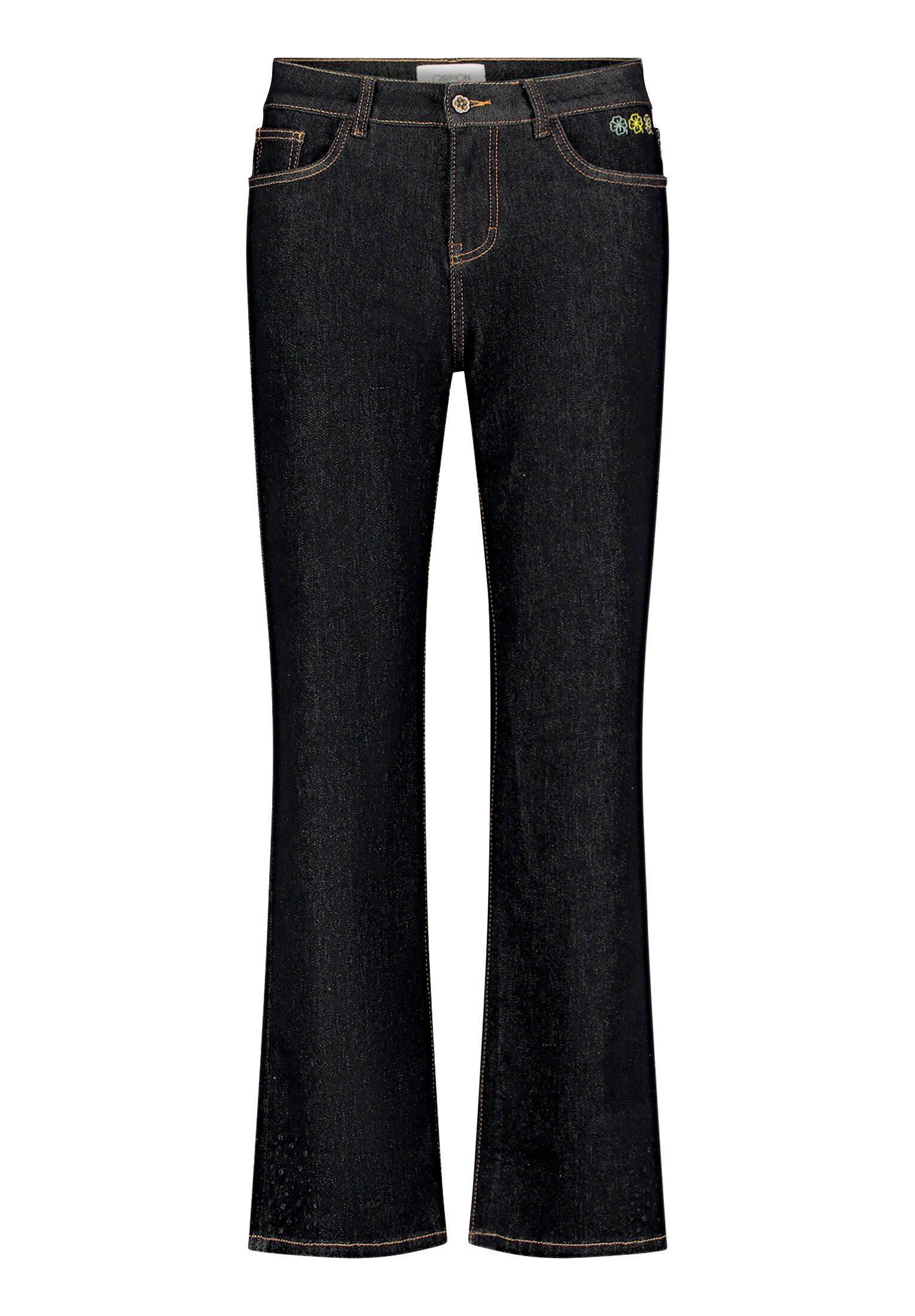 Cartoon Stretch-Jeans Damen mit Strass