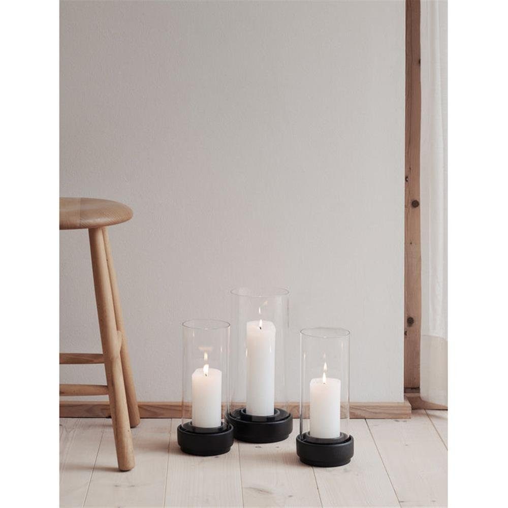 Stelton Windlicht Hurricane, 28,5 cm, Schwarz, wetterfest, für Kerzen und Teelichter