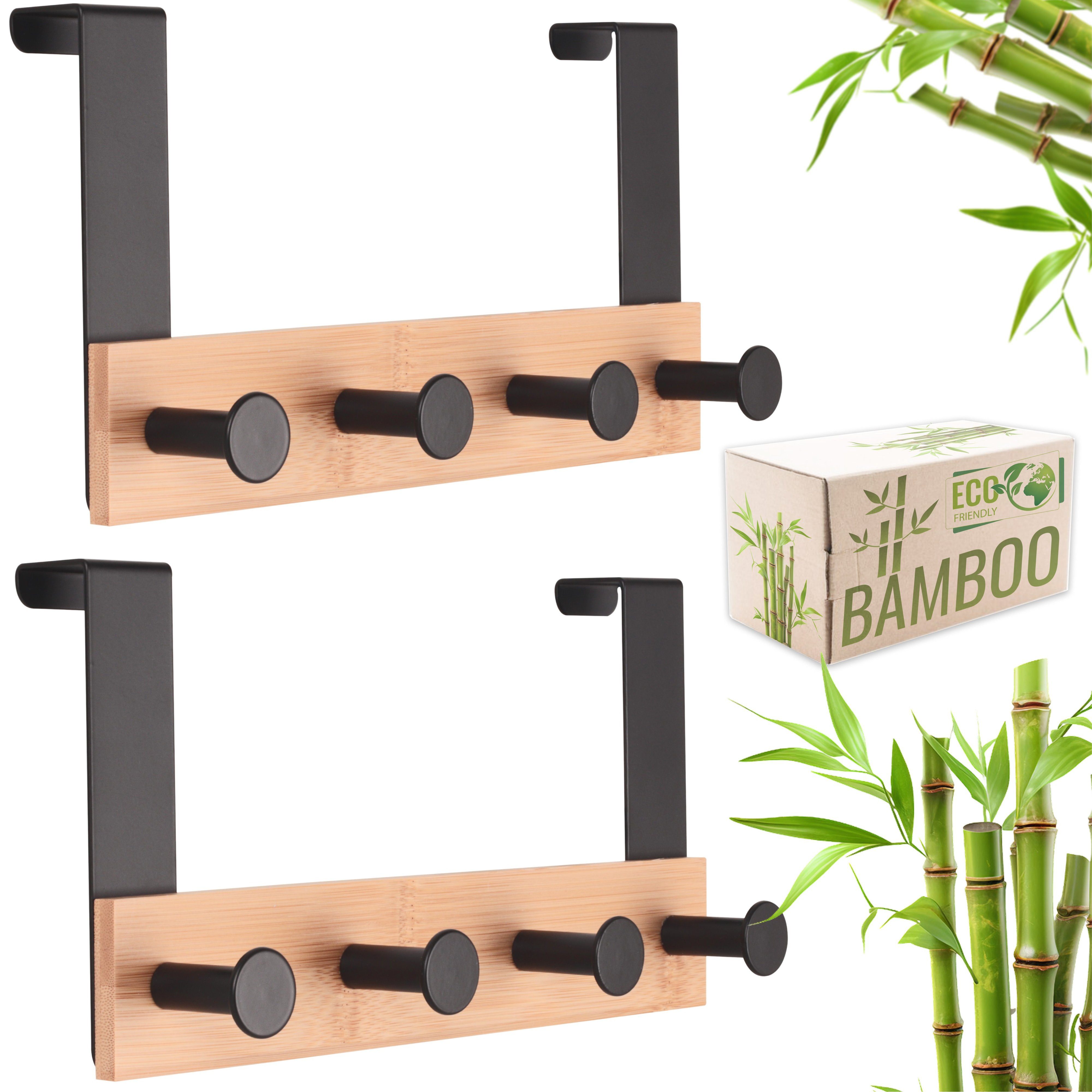 RICOO Garderobenleiste Tür Hakenleiste Hängegarderobe Türhakenleiste günstig online kaufen