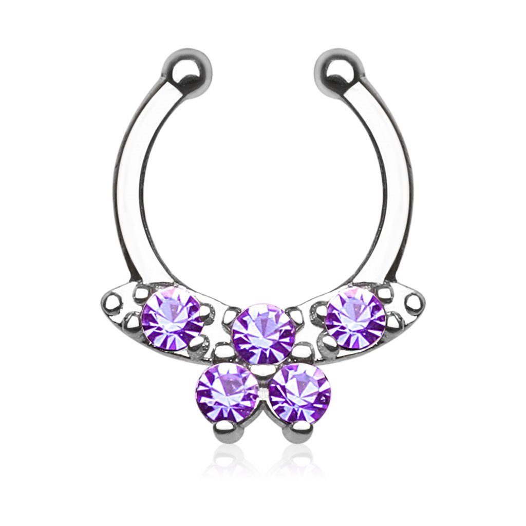 Taffstyle Nasenpiercing Piercing Helix Ohr Vintage Kristall Schmetterling, Fake Septum Lippenpiercing Nasenpiercing Ohrpiercing Intimpiercing
