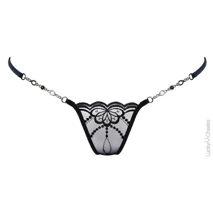 Lucky Cheeks Ministring Butterfly in Black LC269BB