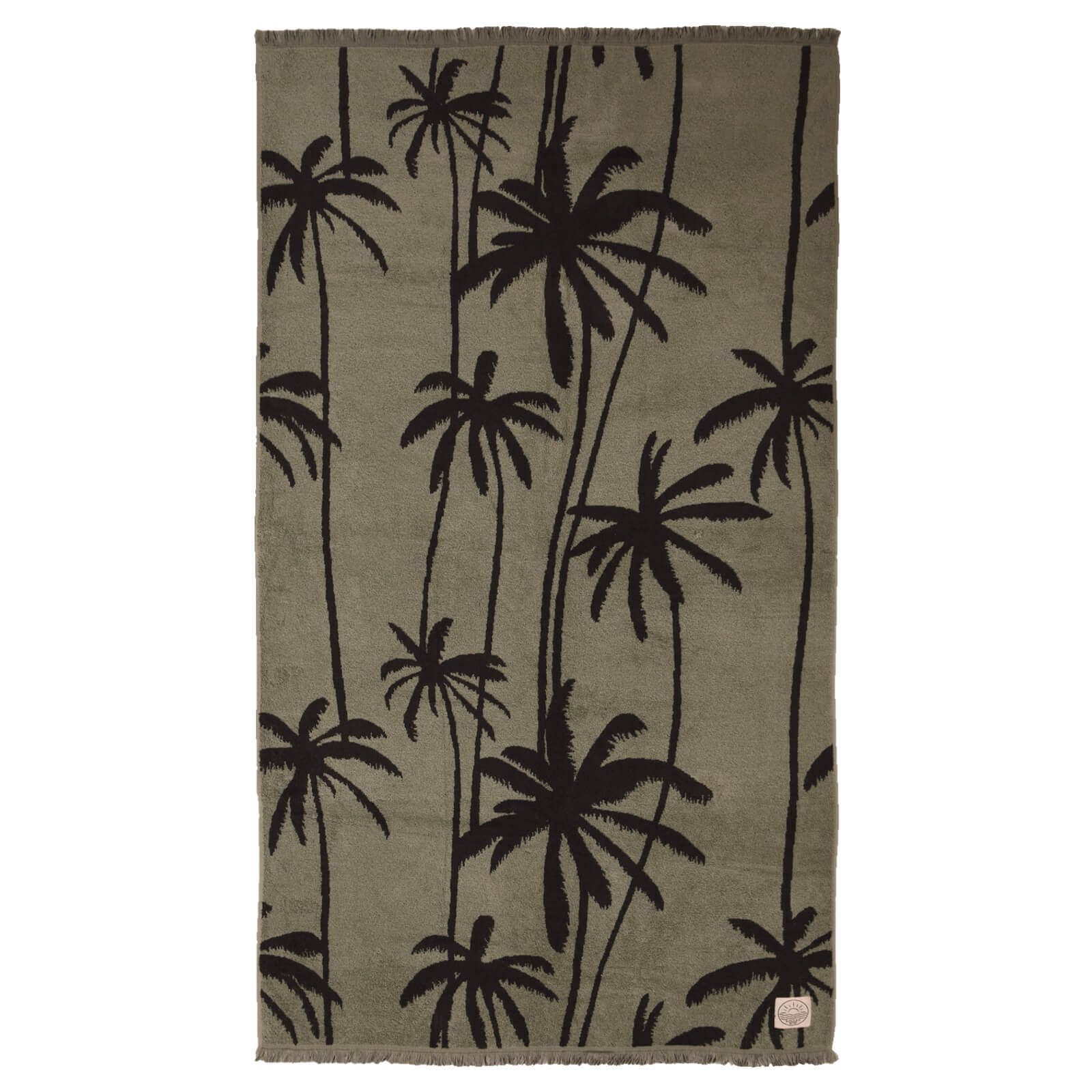 Depotex Strandtuch Palmen Grün, Jacquard-Walkfrottee (1-St), günstig online kaufen