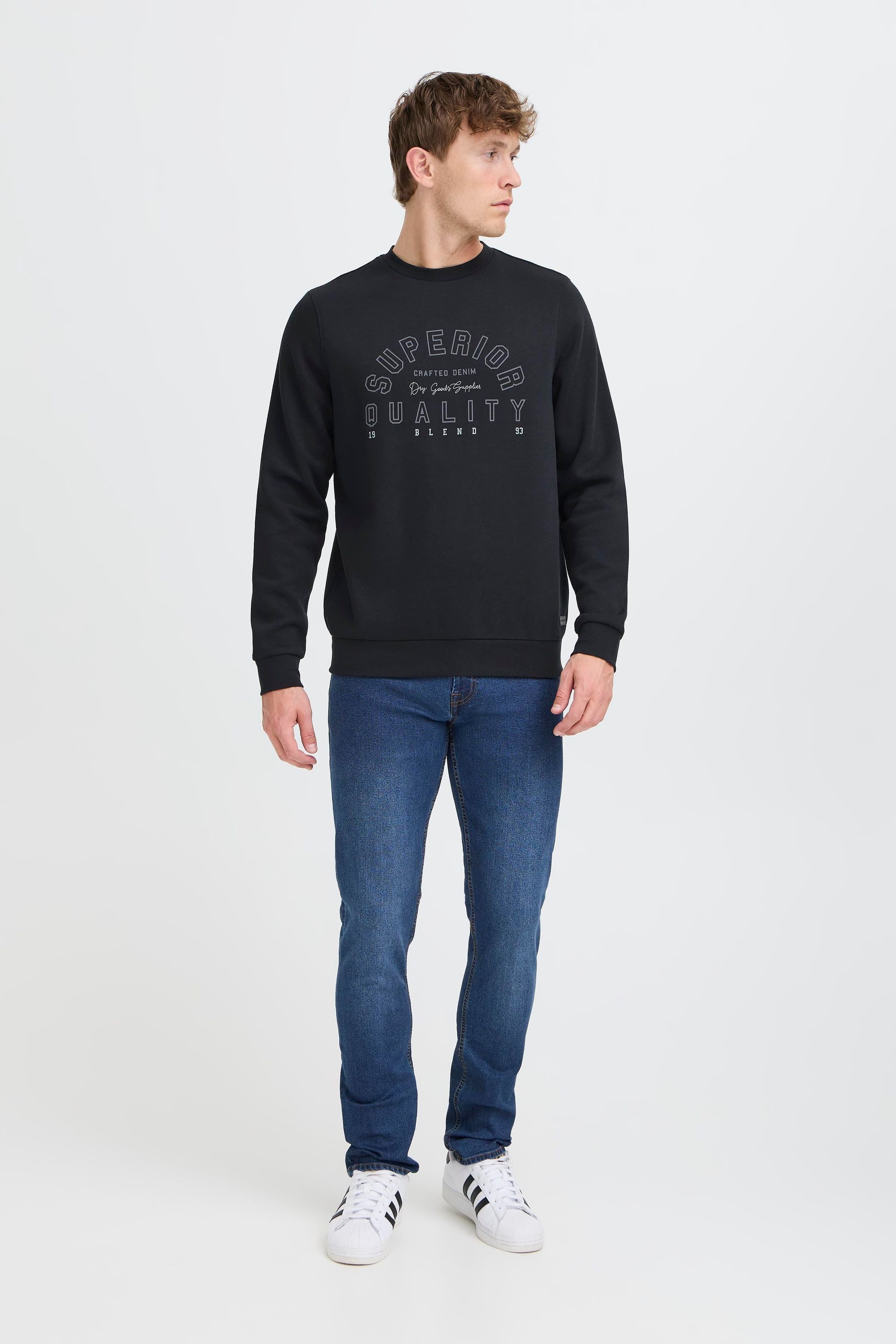 Blend Rundhalspullover BHSunox Lässiger Sweatpullover mit Print