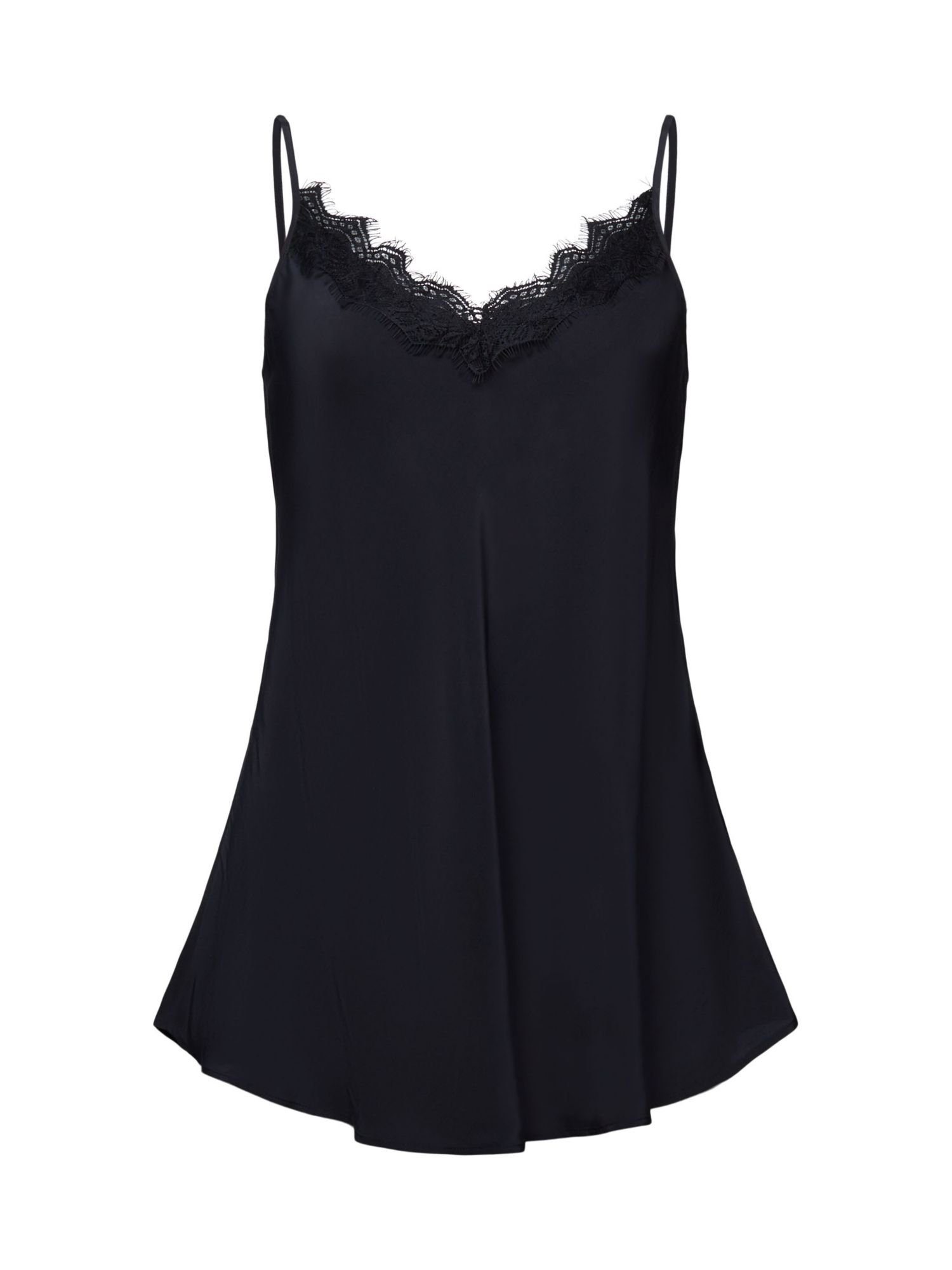 Esprit Blusentop Camisole mit Spitze BLACK