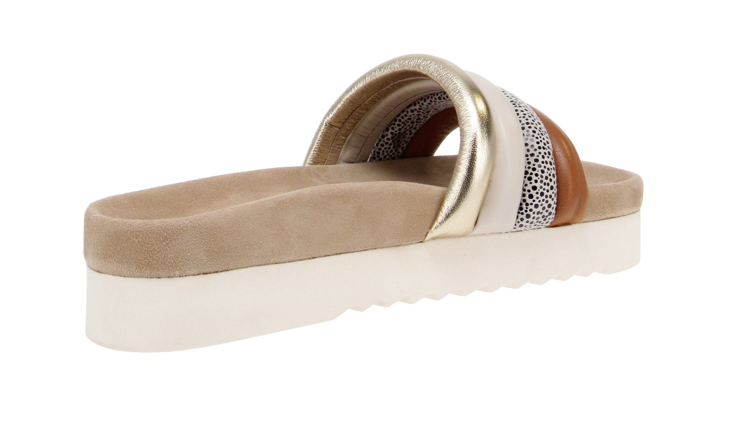 Maruti Maruti 66.1649.01 Bali - Damen Schuhe Pantoletten - T15-Tan-Combi Sandale