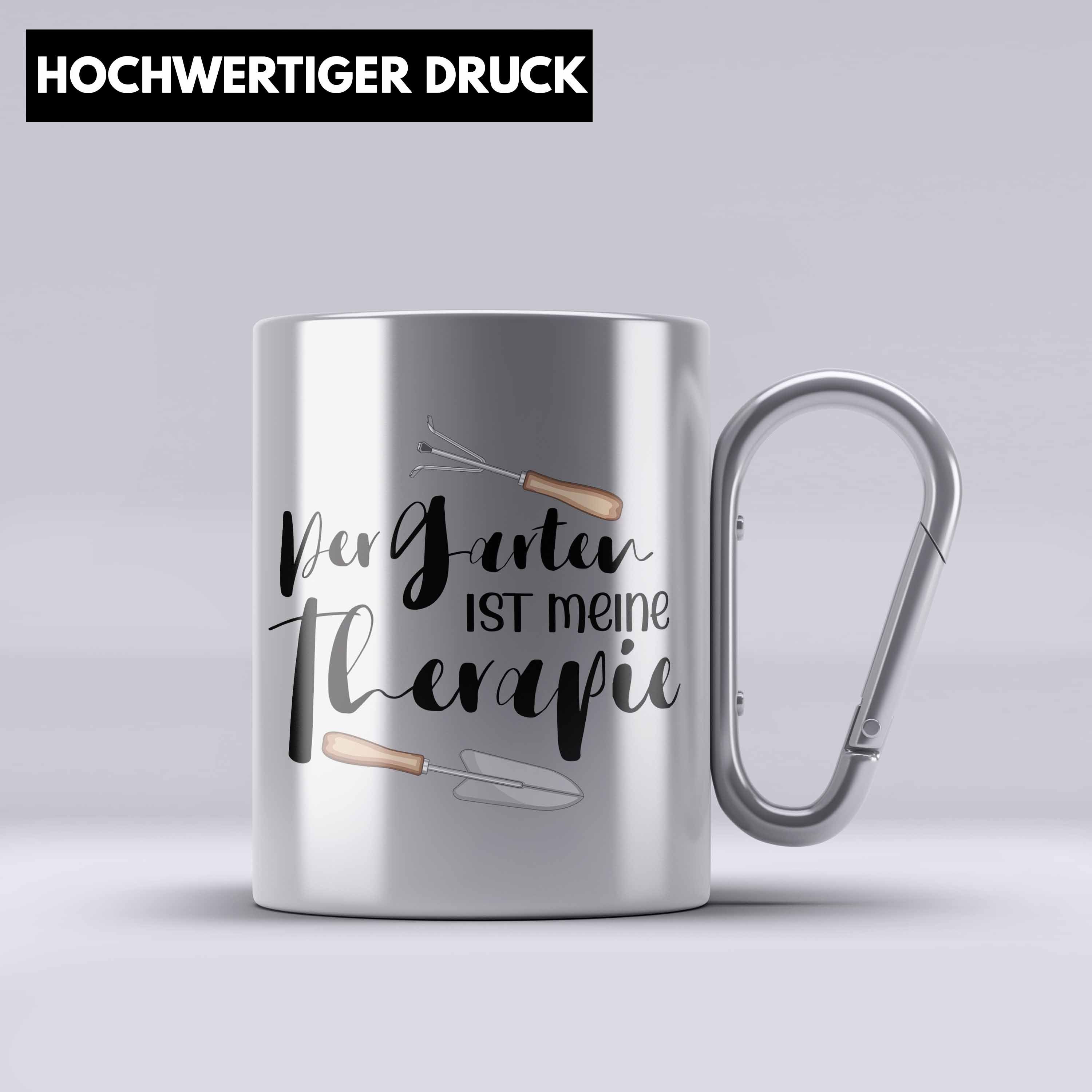 Tasse Geschenk Thermotasse Silber Gärtner Mann Ist Der Garten für Mein Trendation Edelstahl Therapie