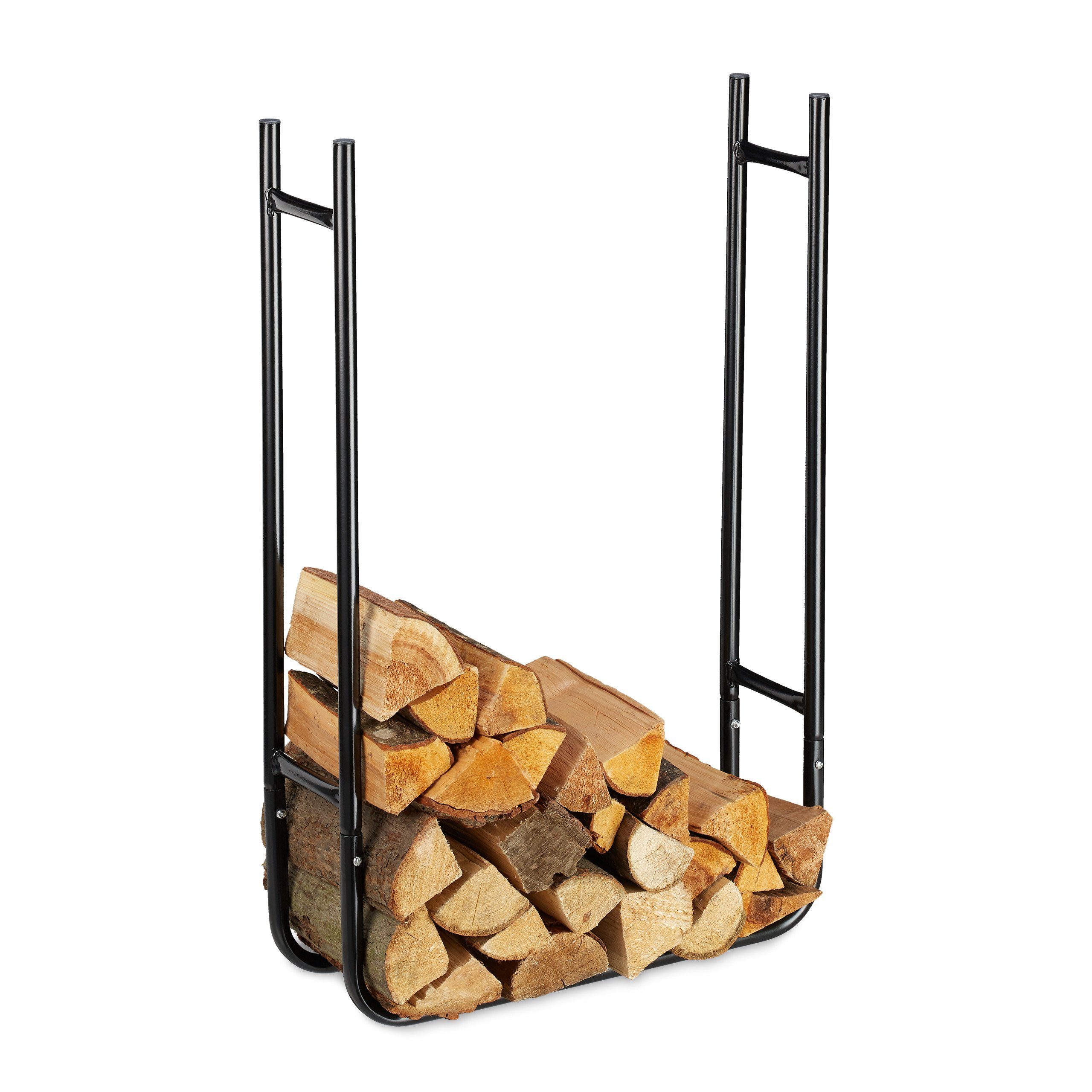 relaxdays Kaminholzregal schmal, BxTxH:60x20x90 cm
