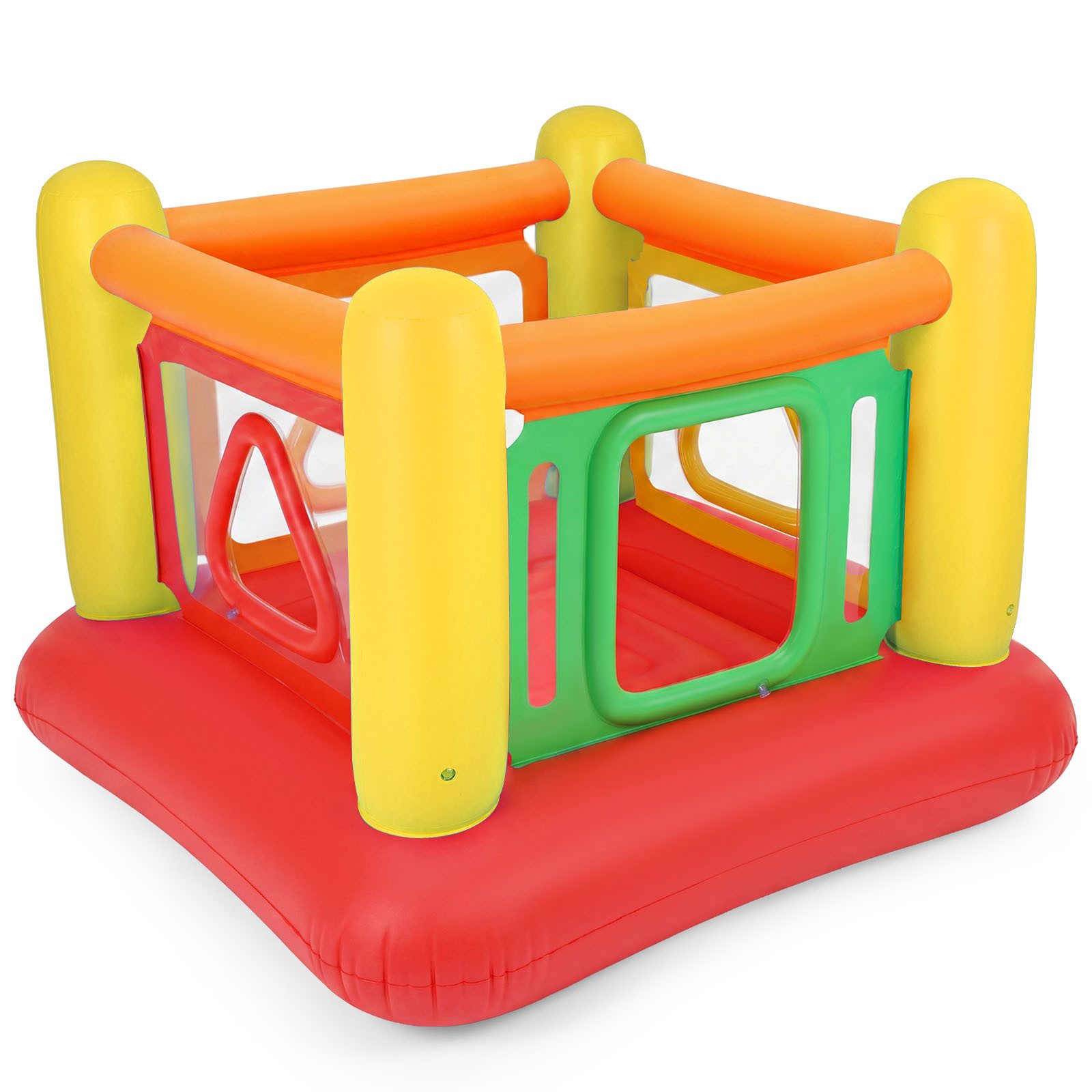 COSTWAY Hüpfburg, (1-tlg), aufblasbare Spielburg, Bällebad, mit 4 Türen