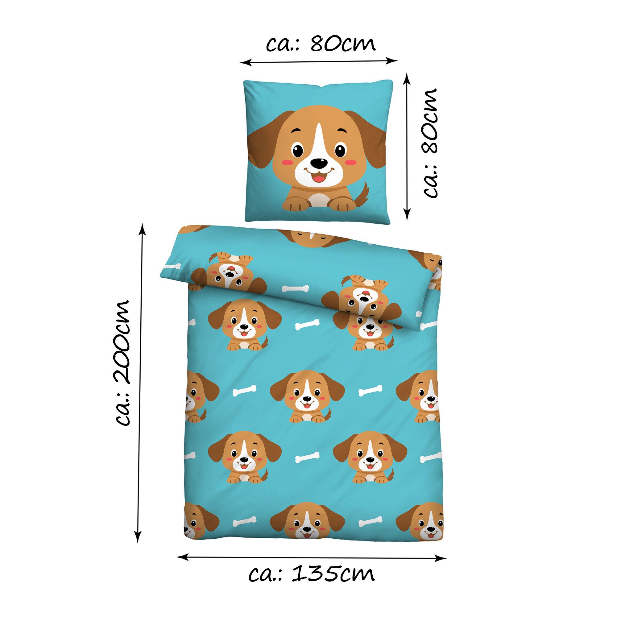 Bestlivings Kinderbettwäsche Bettwäsche- Set 2 tlg. 135x200 / 80x80 cm, Mic günstig online kaufen