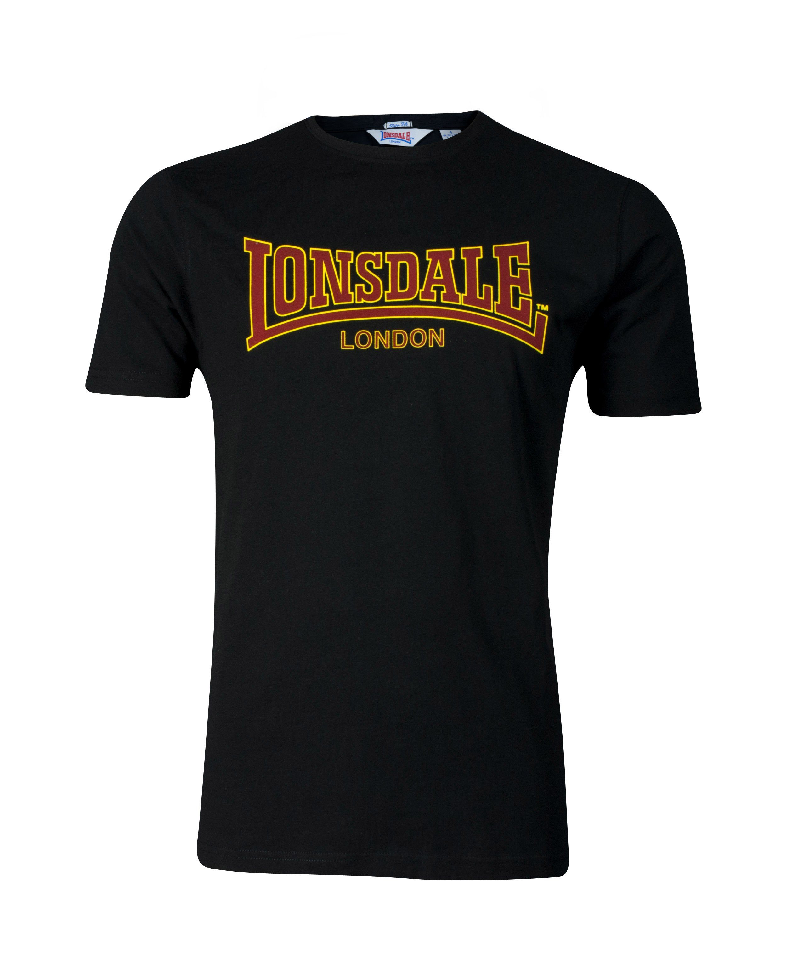 Lonsdale T-Shirt T-Shirt Lonsdale Men Slim Fit Classic (1-tlg) schwarz