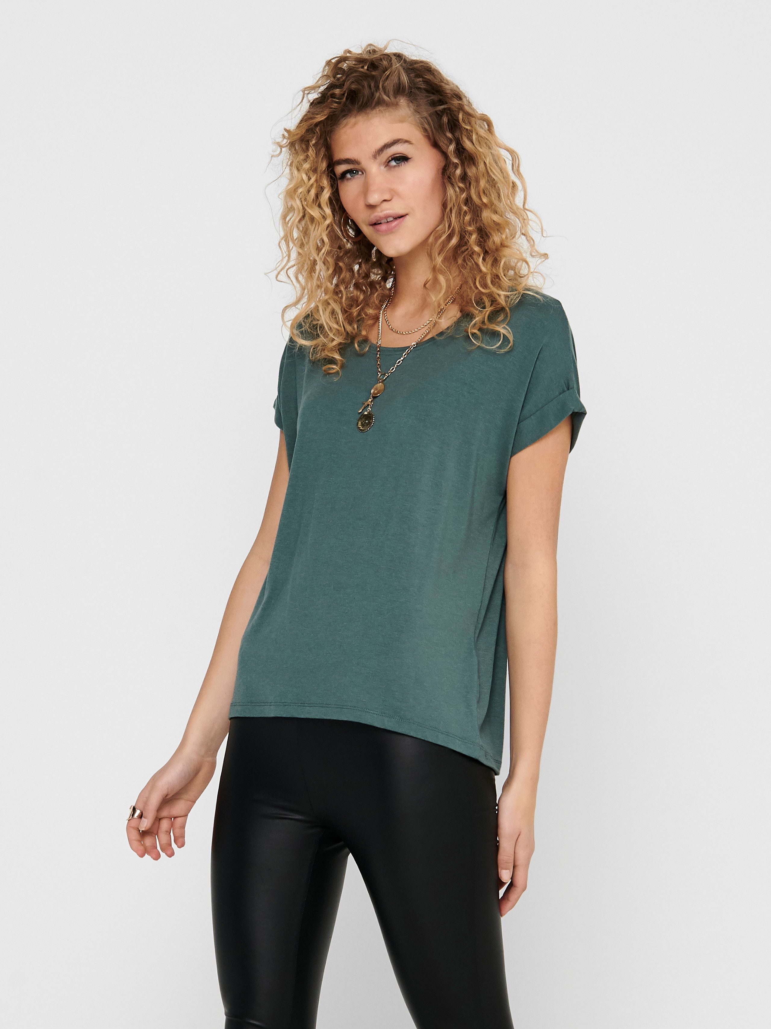 T-Shirt ONLMOSTER – T-Shirt mit melierter Optik und elastischem Material