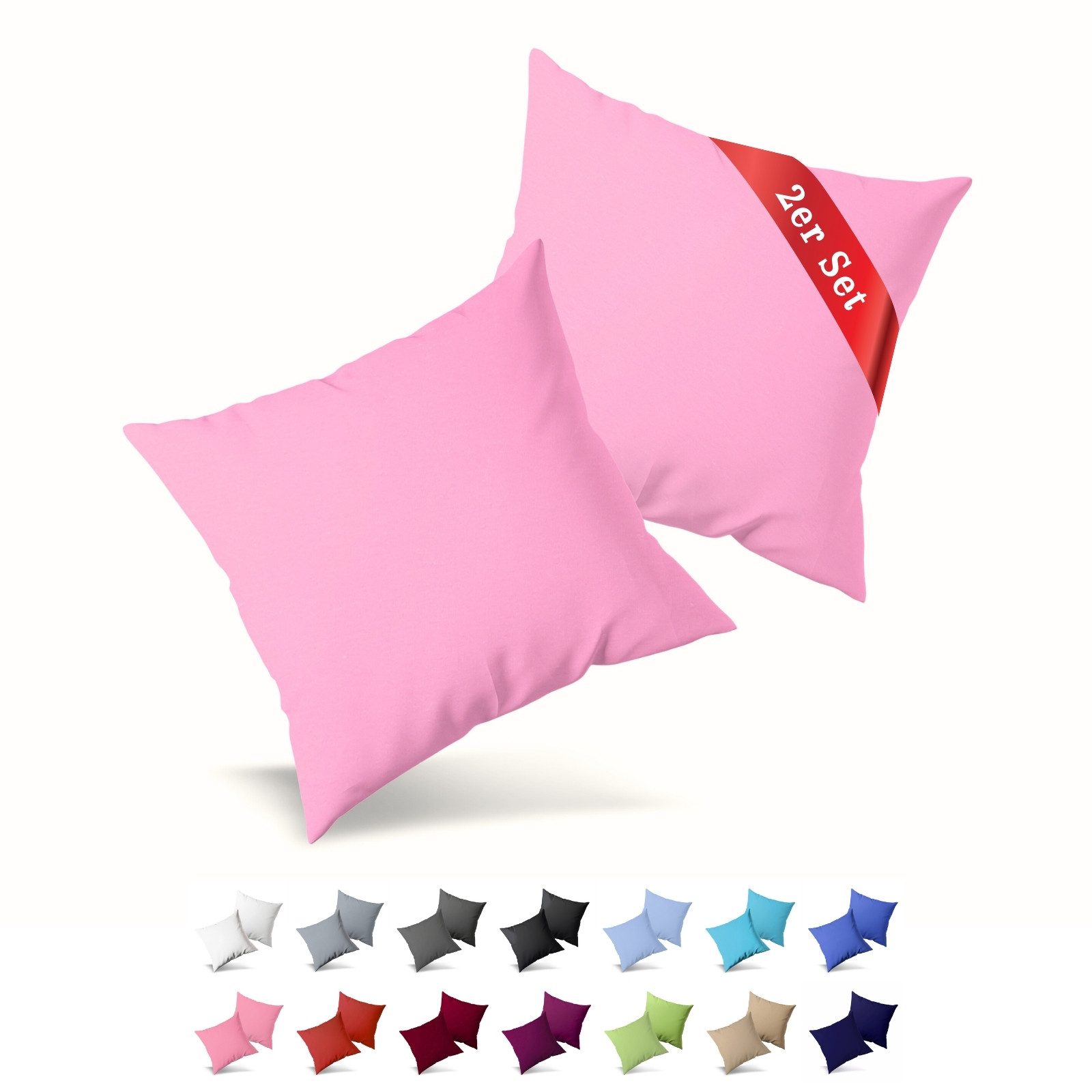 Buymax Kissenbezüge Kissenbezug 100% Baumwolle Premium Jersey, (2 Stück), K günstig online kaufen