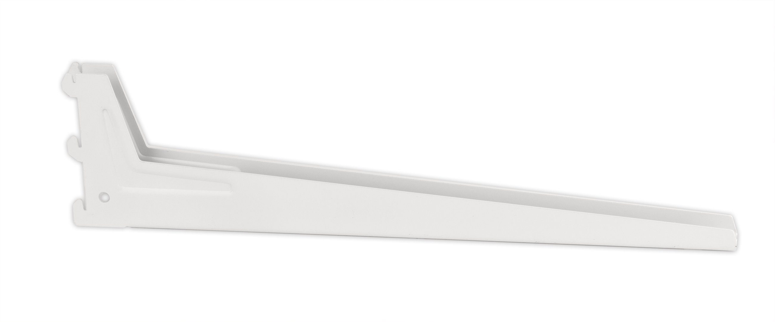 BigDean Wandregalhalter Winkel-Träger 18x5 cm weiß Regalträger Passend zu Wandschienen