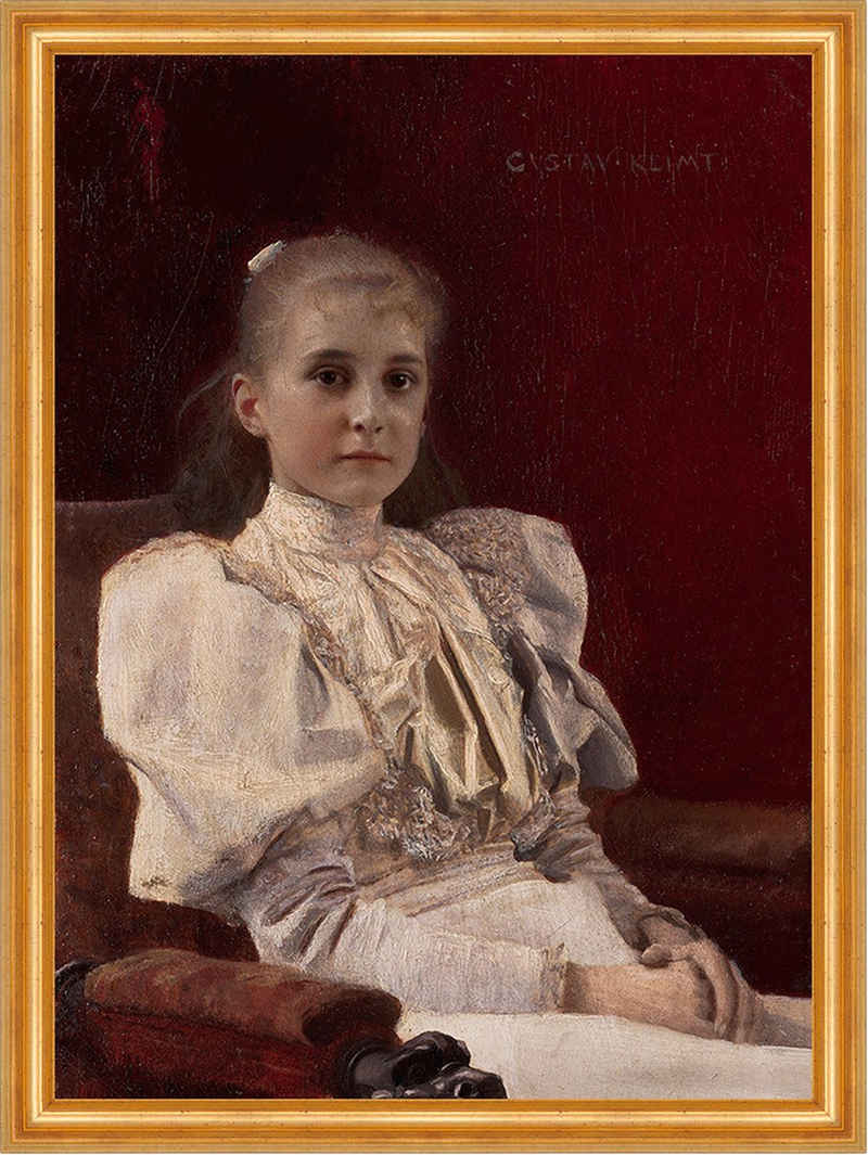 Kunstdruck Sitzendes junges Mädchen 1894 Jugendstil Gustav Klimt Kunst A3 100 Ger, (1 St)