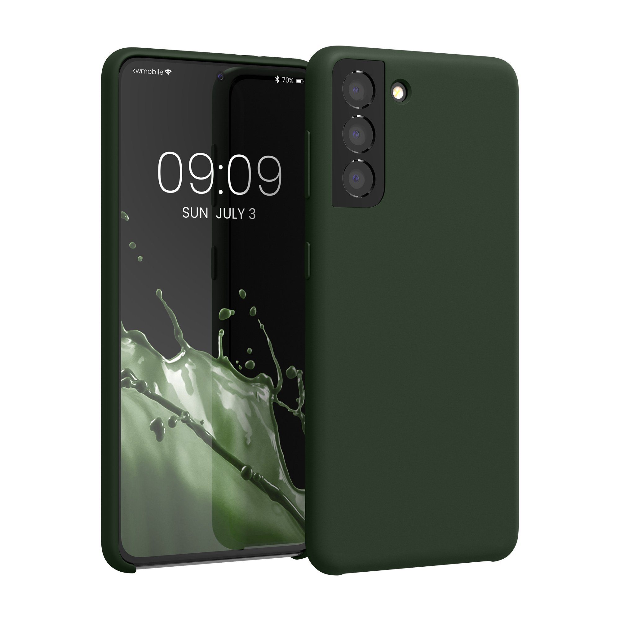 kwmobile Handyhülle Handyhülle für Samsung Galaxy S21 Hülle, Weiches Handy Silikon Case - Schutzhülle Cover