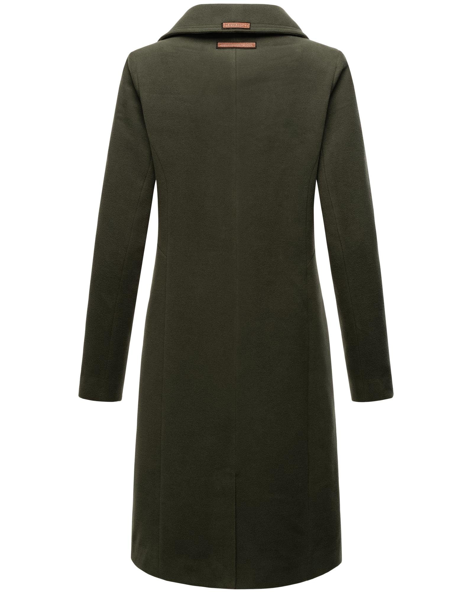 Navahoo Wintermantel Wooly edler Damen Trenchcoat in Wollmantel-Optik