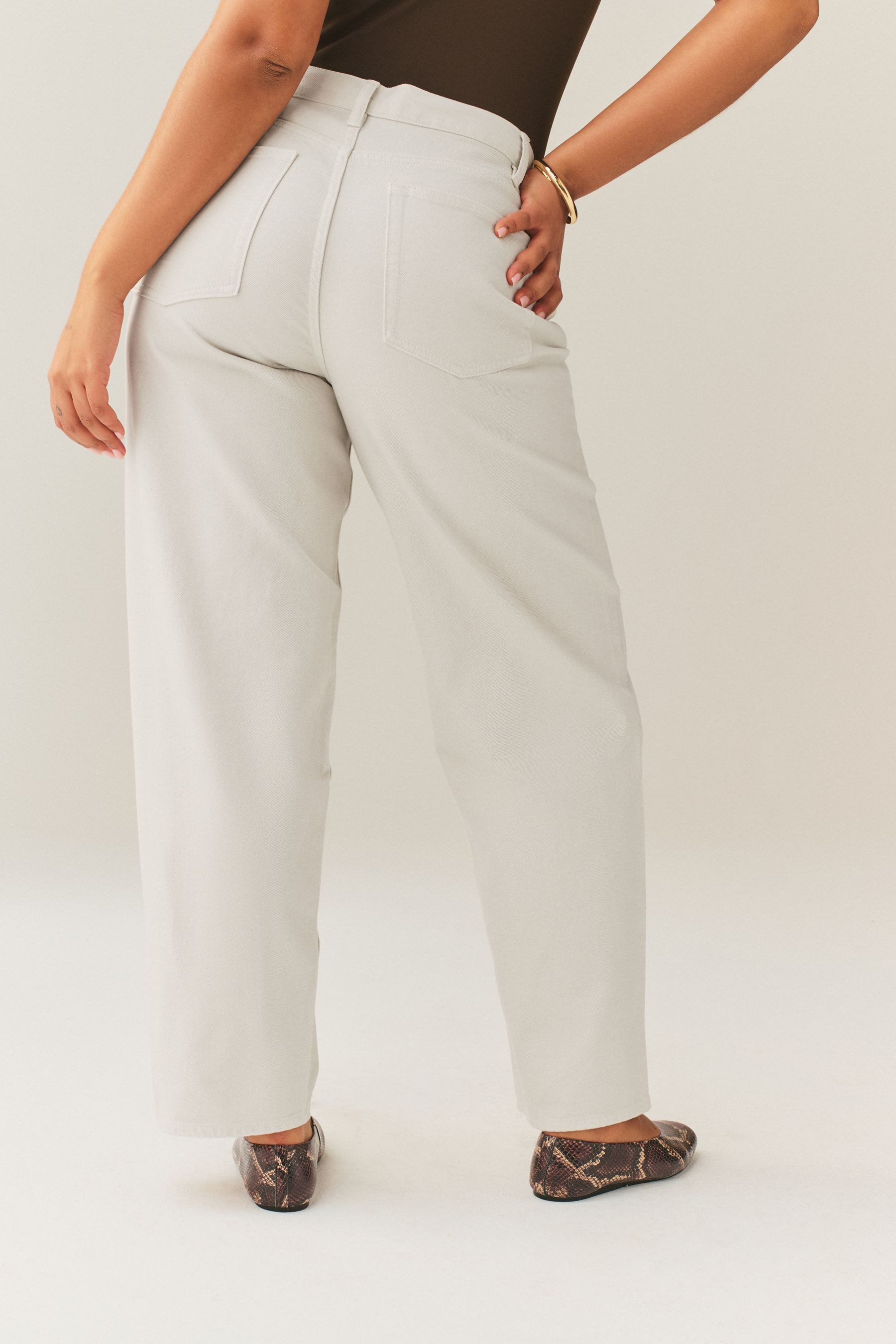 Next Weite Jeans Sanduhr-Jeans mit weitem Bein (1-tlg)