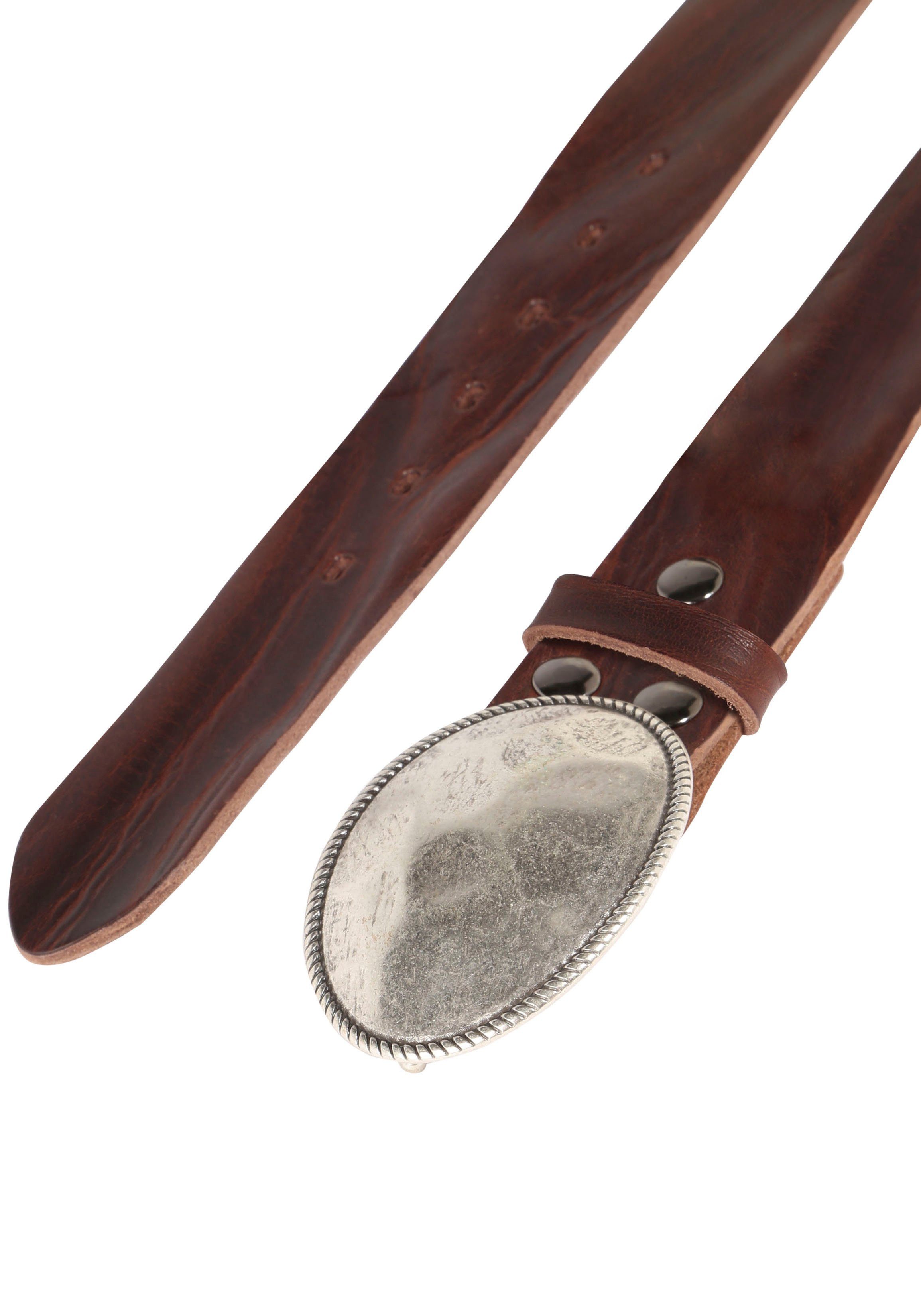 Rettungsring Gürtel Ledergürtel mit austauschbarer Schließe »Oval Matt Gehä günstig online kaufen