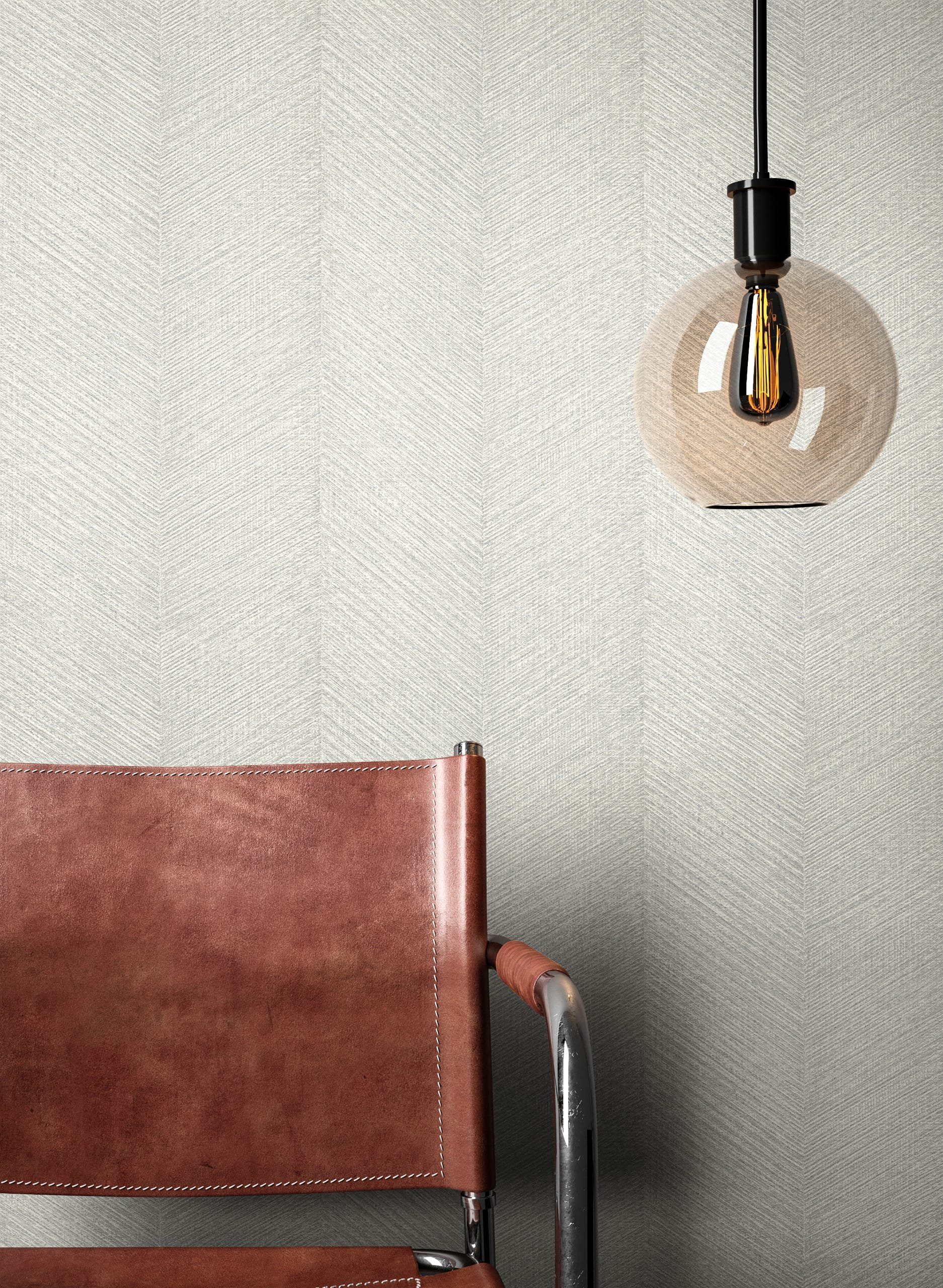 Newroom Vliestapete Kihmo Grey Tapete Mustertapete Streifen,Linien,Textil, Grau Tapete Streifen Streifen - Mustertapete Streifentapete Hellgrau Silber Modern Gr – Bild 4 von 5