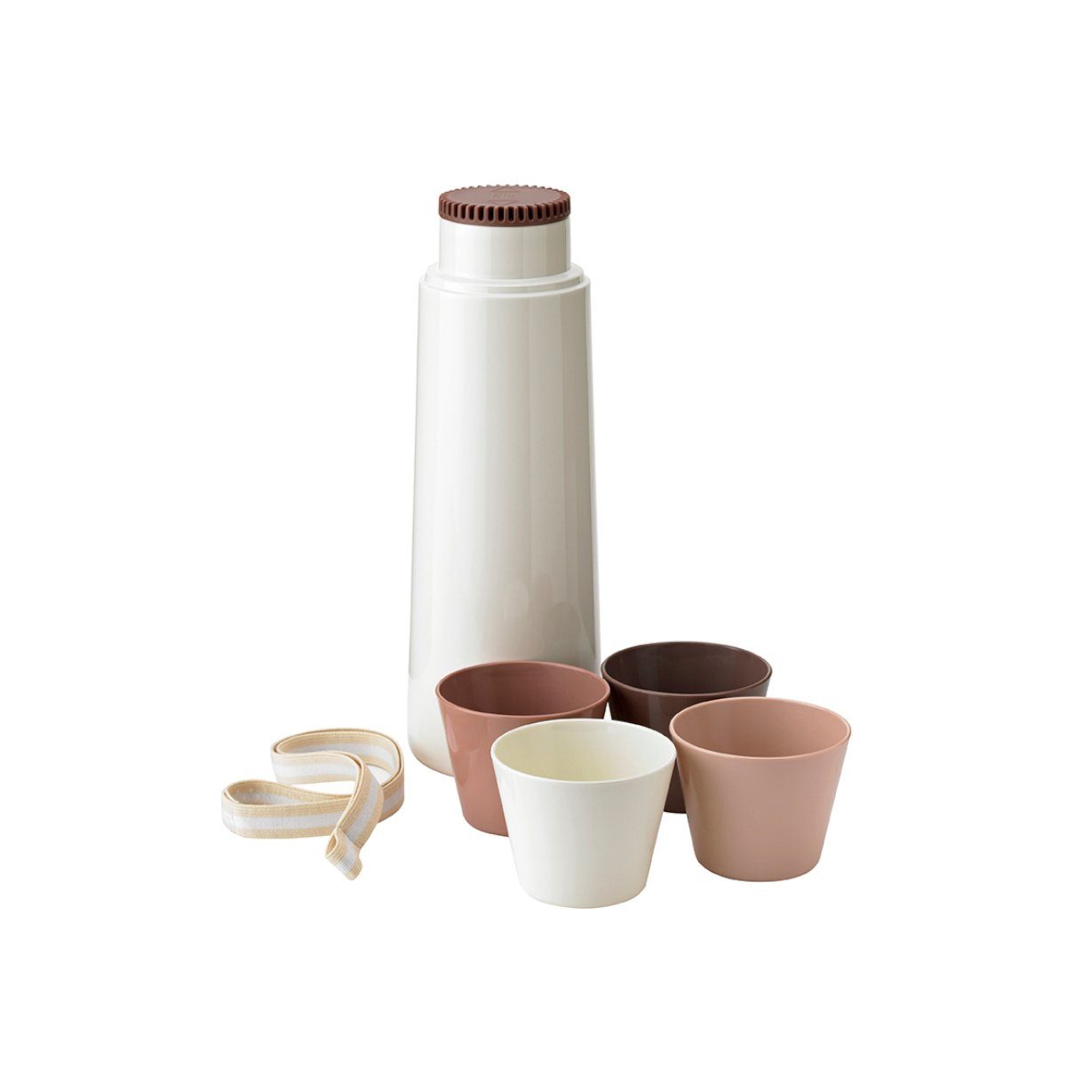 Stelton Isolierkanne Isolierflasche 22 PICNIC, 1.00 bis l, h mit 11 warm, Becher h kühl Isoliert