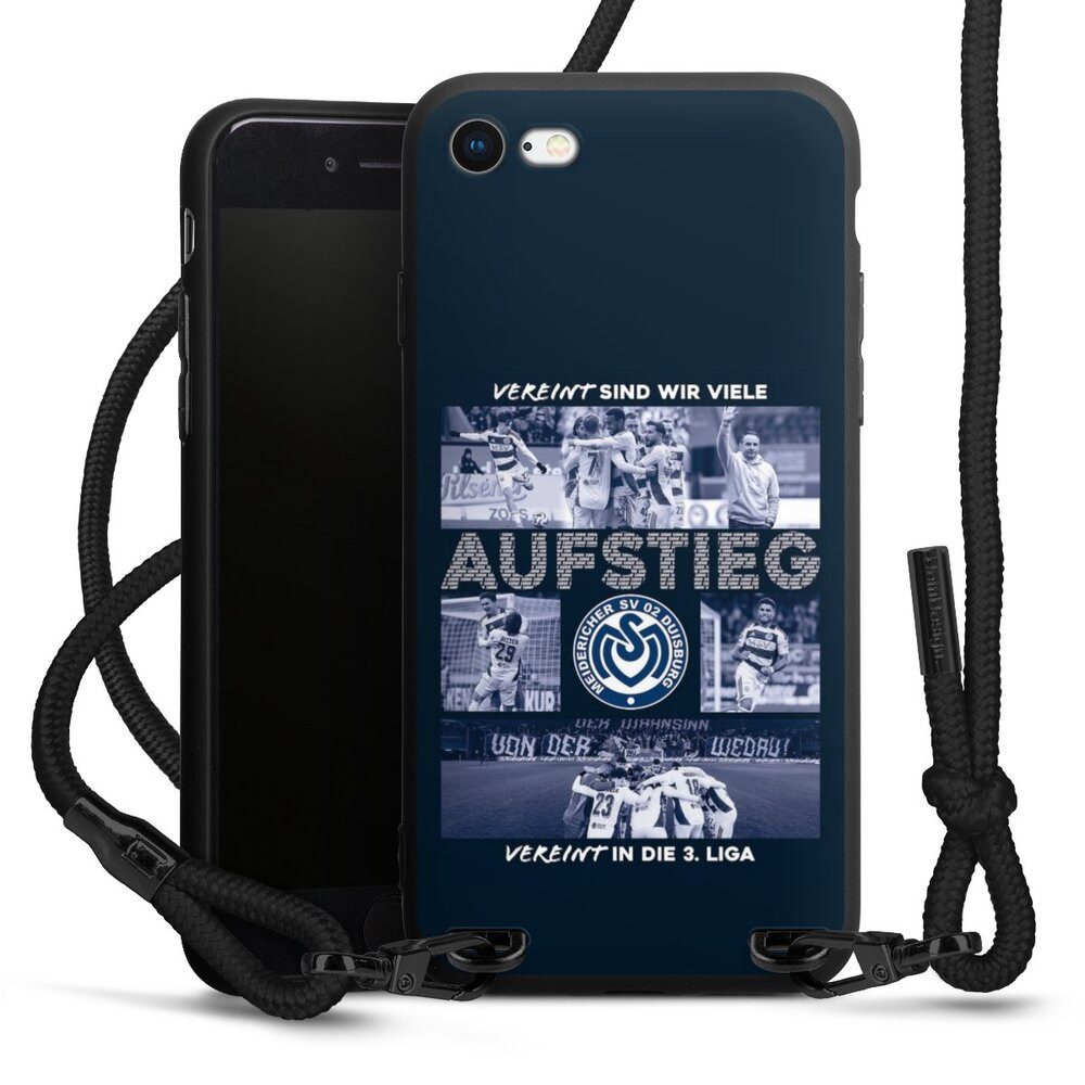 DeinDesign Handyhülle MSV Duisburg Aufstieg Offizielles Lizenzprodukt, Apple iPhone 8 Premium Handykette Hülle mit Band Case zum Umhängen