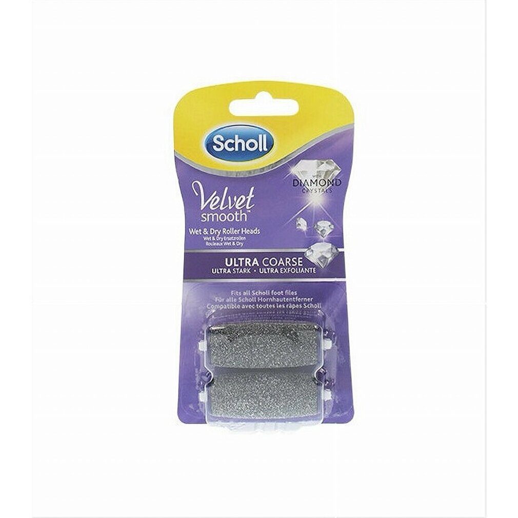 Dr. Scholl Fußcreme Dr. Velvet Smooth Ersatzköpfe mit Diamantkristallen ultra rough 2stk