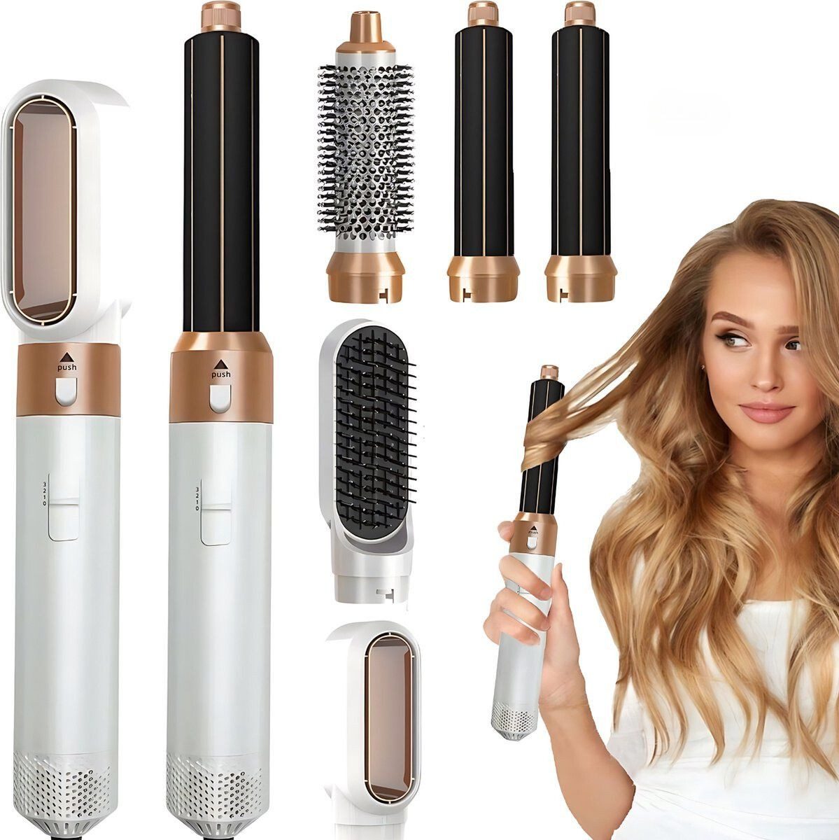 BELLABEAUTY Multihaarstyler Airstyler, Lockendreher, Haarstyler, 5 in 1 Haarstyler, Damengeschenk, Weihnachtsgeschenk, Hochwertige Vearbeitung