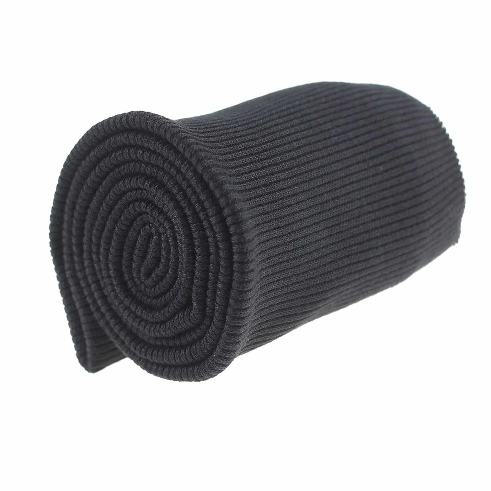 maDDma Stoff 15x70cm Strickbündchen Polyester gerippt, stahlgrau