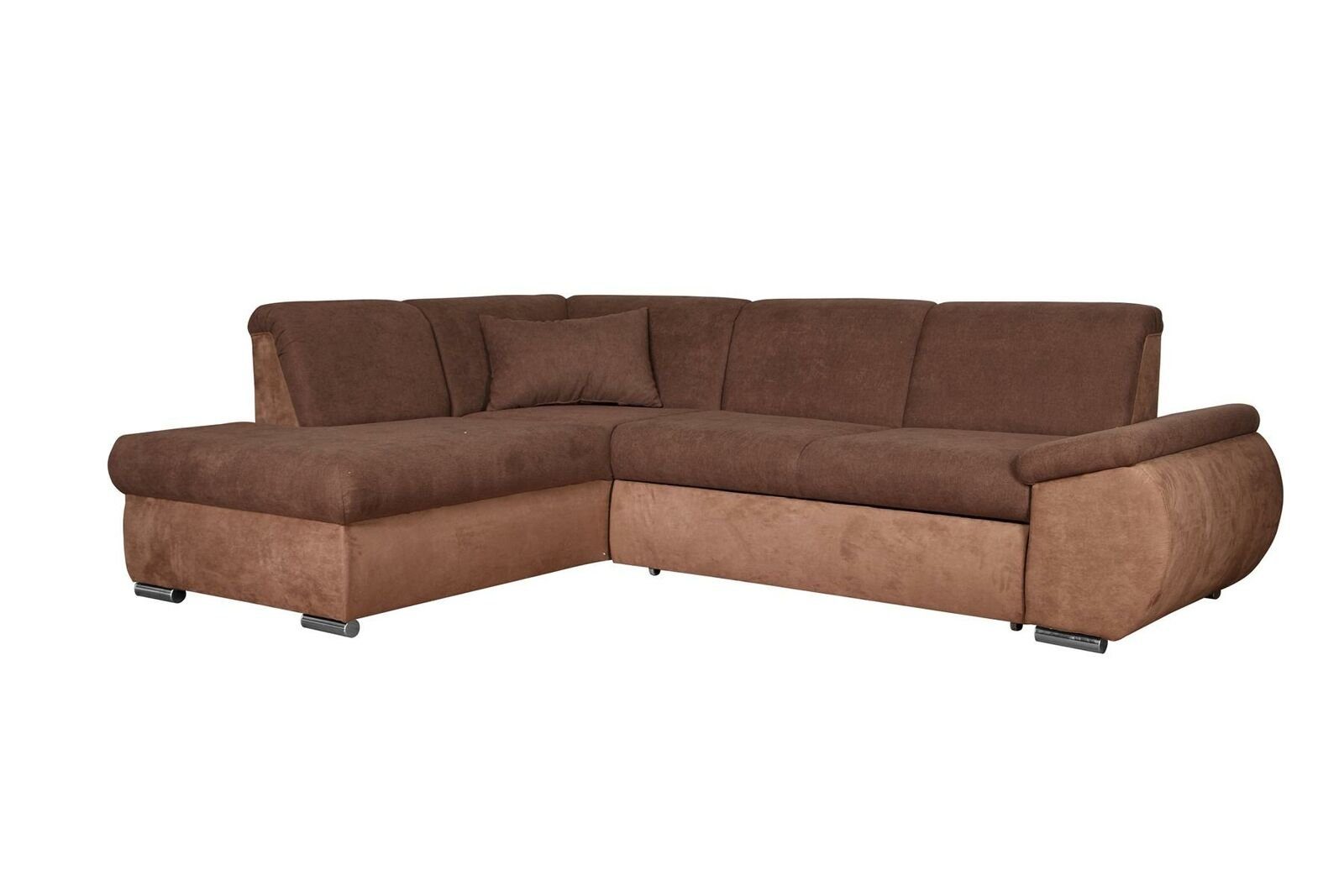 JVmoebel Sofa Braunes Stoff Ecksofa L-Form mit Bettfunktion Sofa Couch Design Couch, Made in Europe