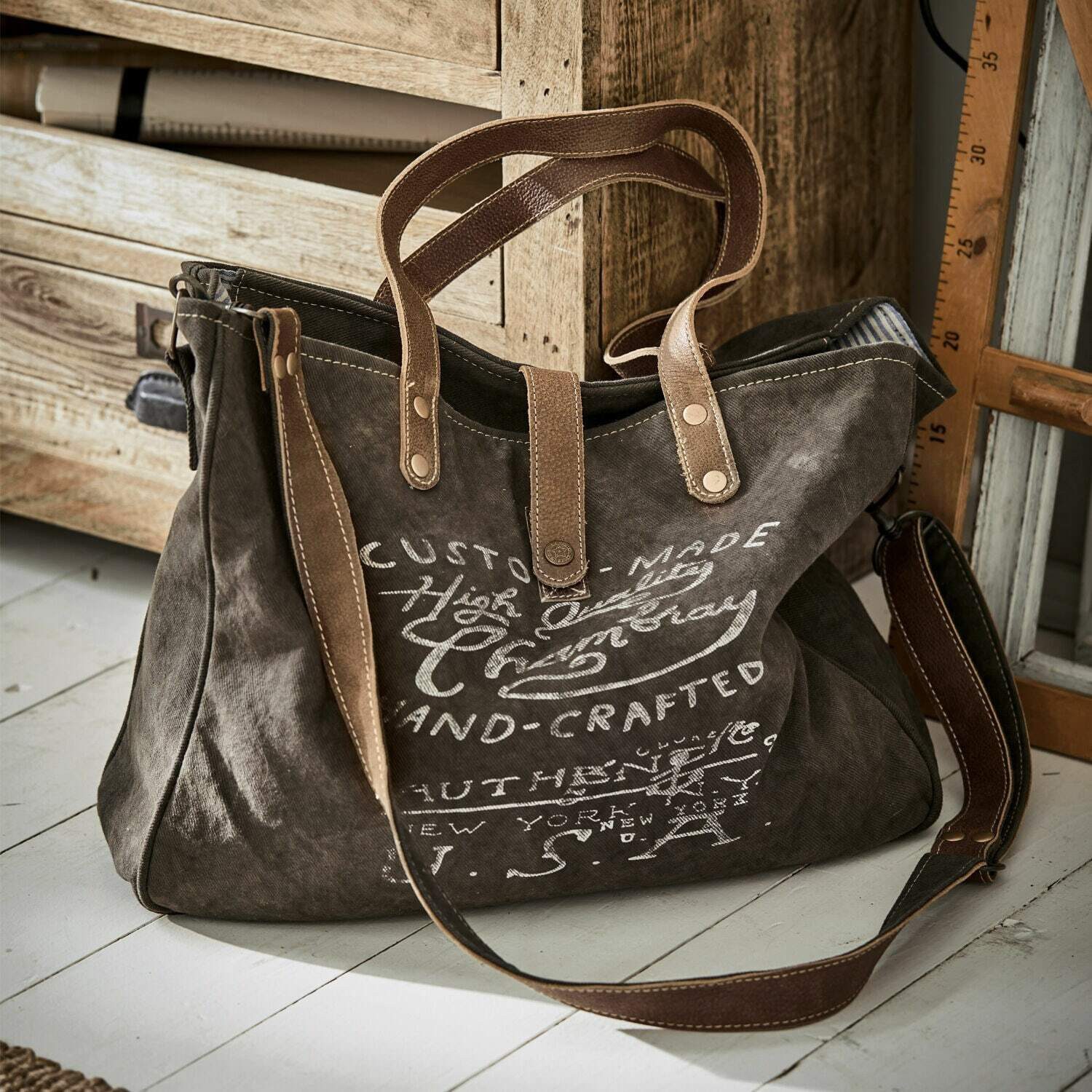 Mirabeau Handtasche Tasche Kamjenia dunkelgrau/braun – Bild 2 von 4
