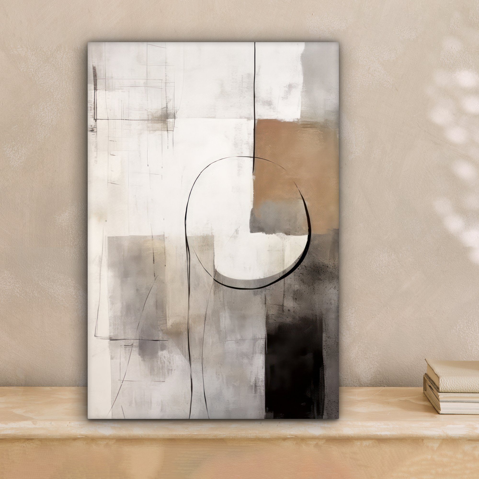 OneMillionCanvasses® Leinwandbild Abstrakte Kunst - Industriell - Weiß - Gr günstig online kaufen