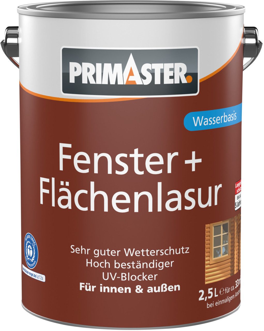 Primaster Lasur Primaster Fenster + Flächenlasur 2,5 L weiß