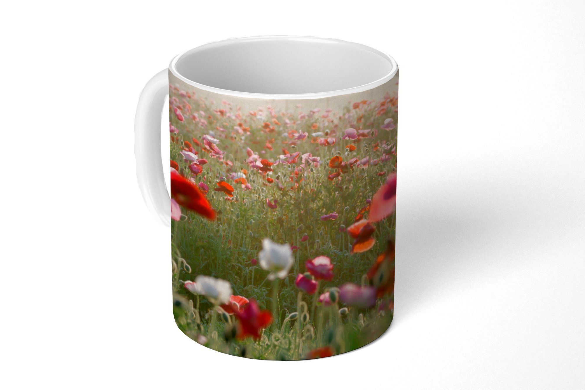 MuchoWow Tasse Mohn - Farben - Pastell, Keramik, Kaffeetassen, Teetasse, Becher, Teetasse, Geschenk