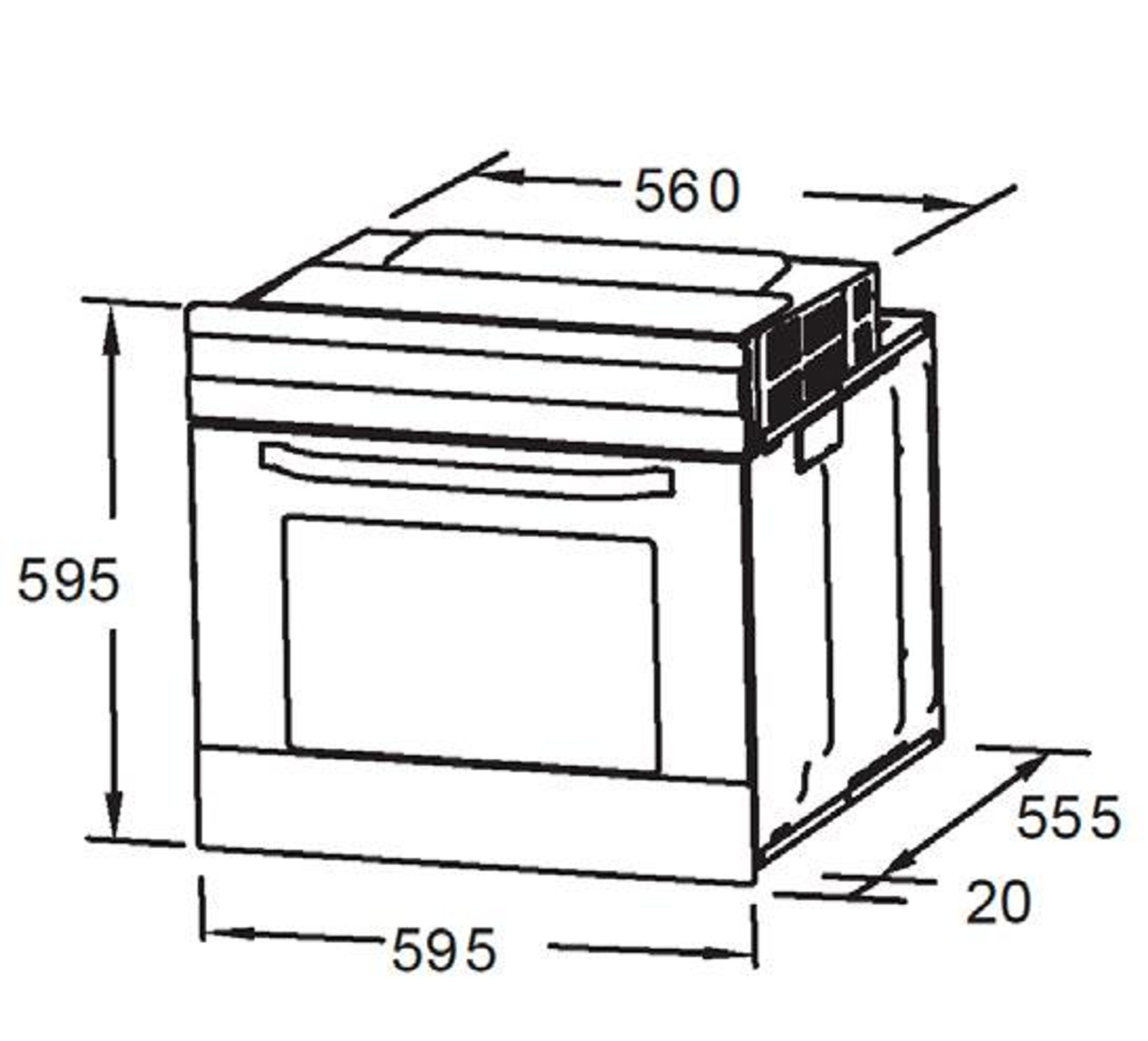 Midea Einbaubackofen 65P90E3IX, mit Teleskopauszug, 9 Programme