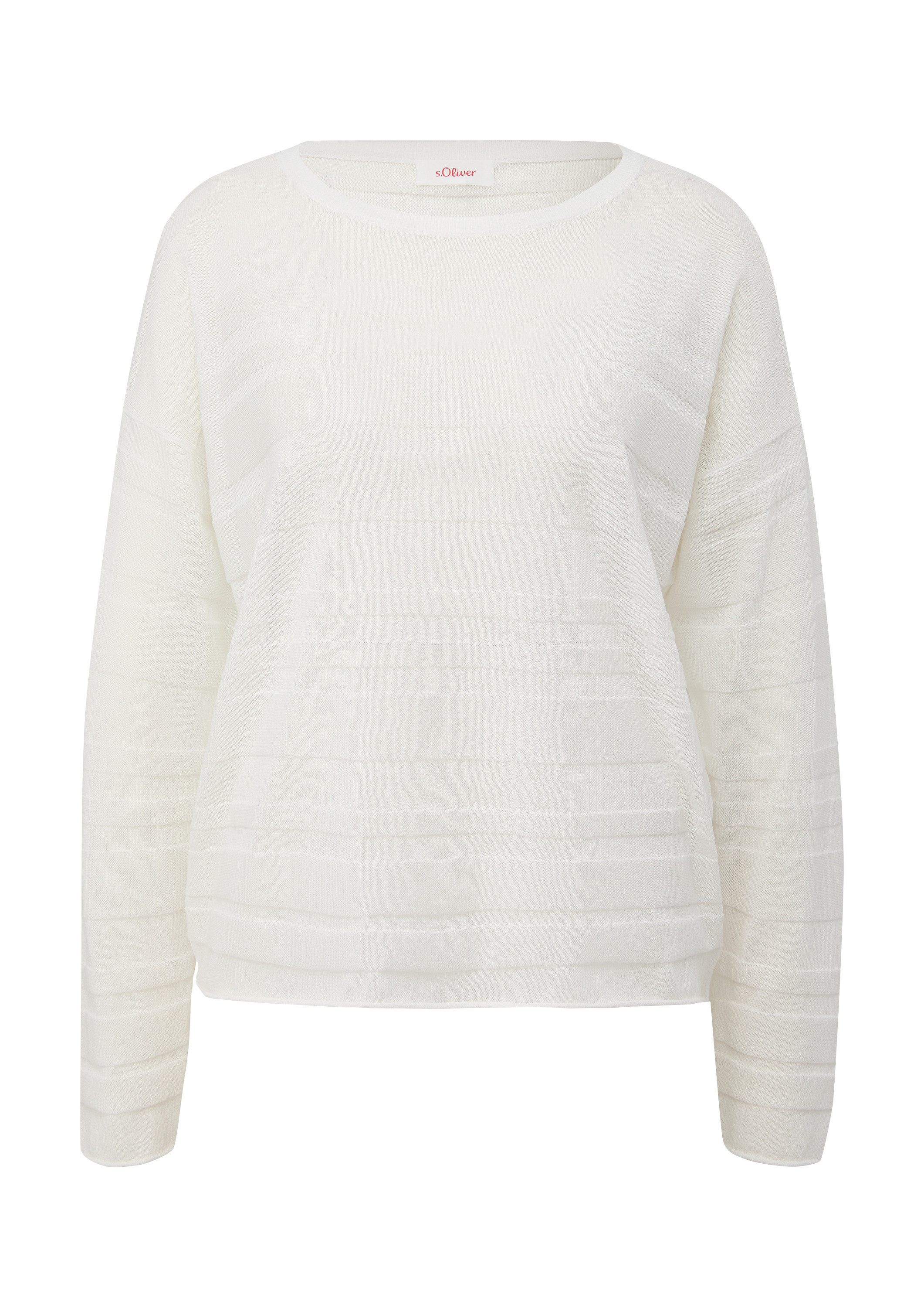 s.Oliver Longpullover Strickpullover Pullover mit Musterstruktur günstig online kaufen
