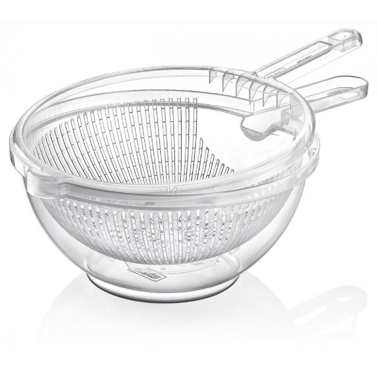 Bahama Warenvertriebs GmbH Küchensieb Hochwertiges Küchensieb mit Auffangschale – 2,5L Fassungsvermögen