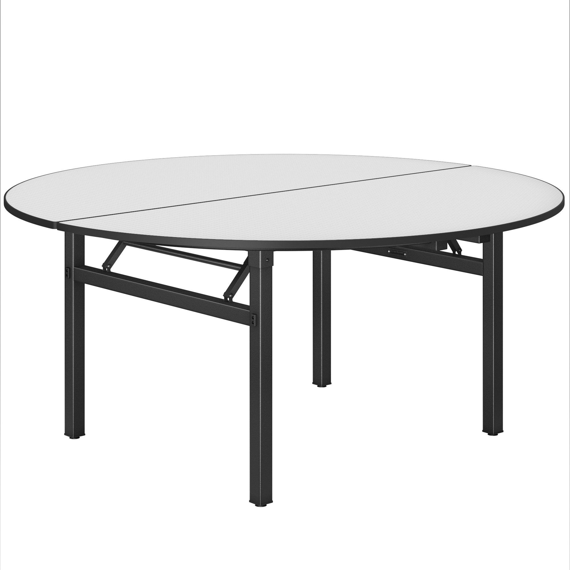 GGMMÖBEL Campingtisch William Holz (1 Stück), Rund Innen Edle Optik