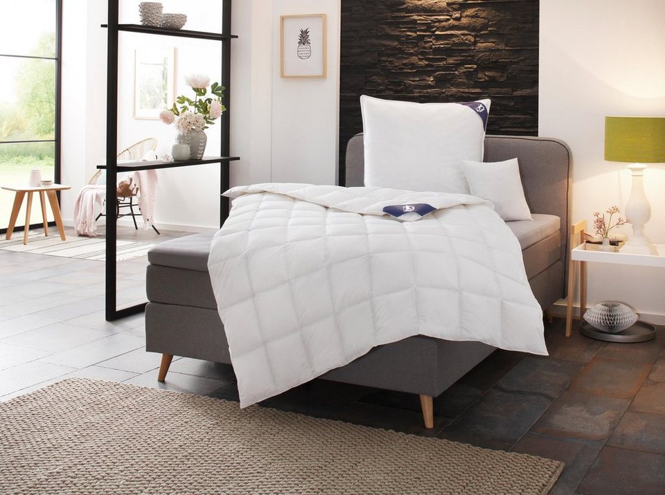 Daunenbettdecke + Federkissen, »First Class«, SPESSARTTRAUM, Füllung: Bettdecke: 90unen, 10% Federn, Spar-Set zum Top-Preis