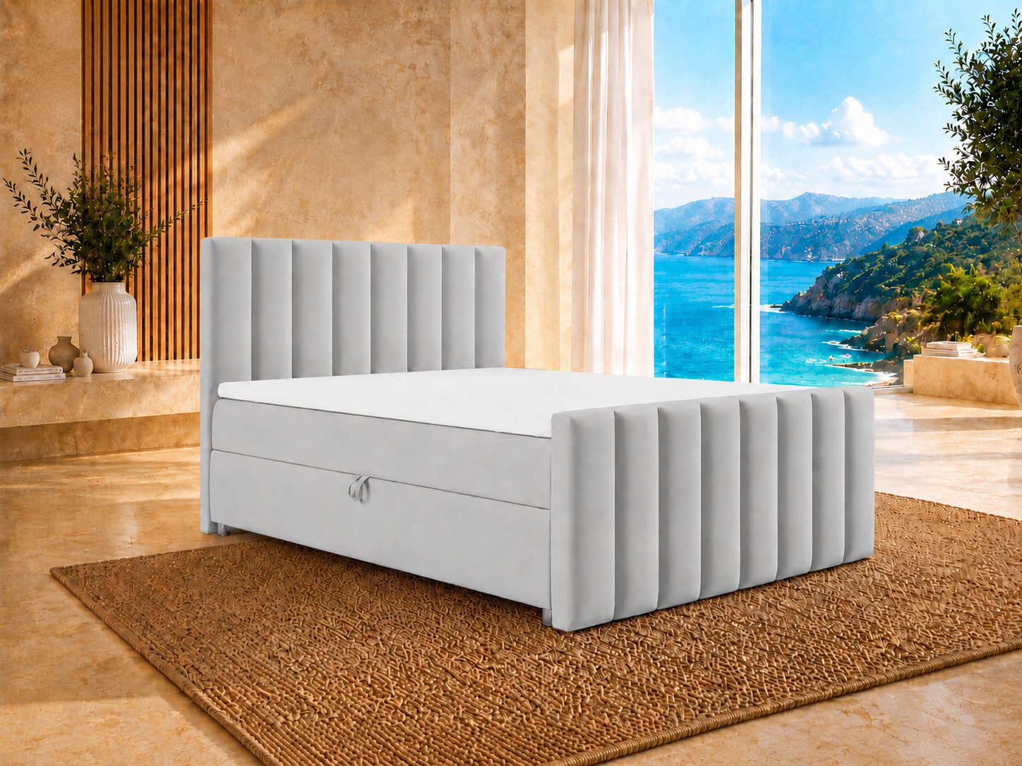 Best for Home Boxspringbett Trinity K10 mit Stauraum, Bonellmatratze & Komfort-Topper T30 (Boxspringbett-Set, 1-St., 140x200 160x200 180x200 200x200 cm), Ergonomischer Schlafkomfort, praktischer Stauraum