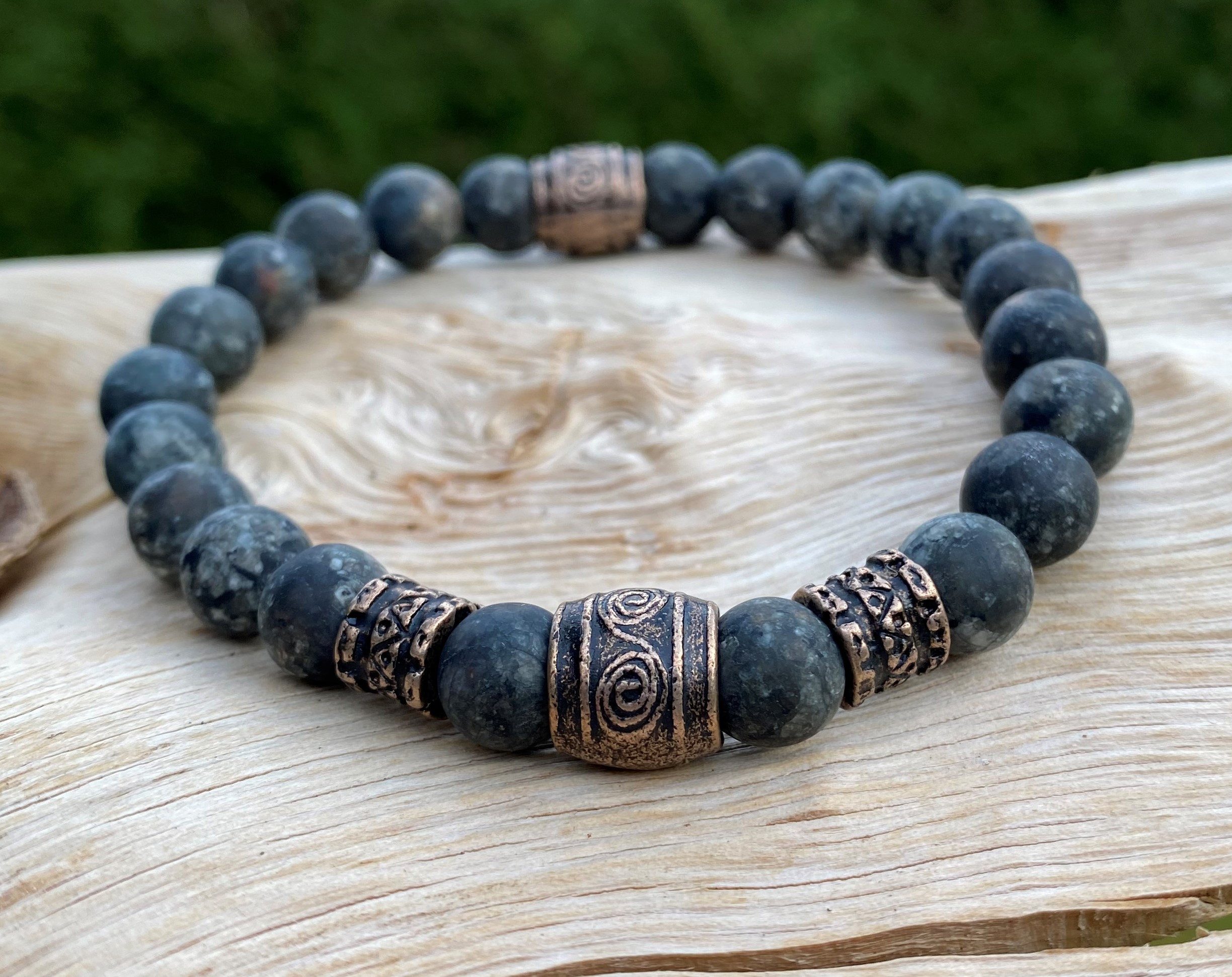 NAHLE Perlenarmband Naturstein Wikinger Armband Vintage günstig online kaufen