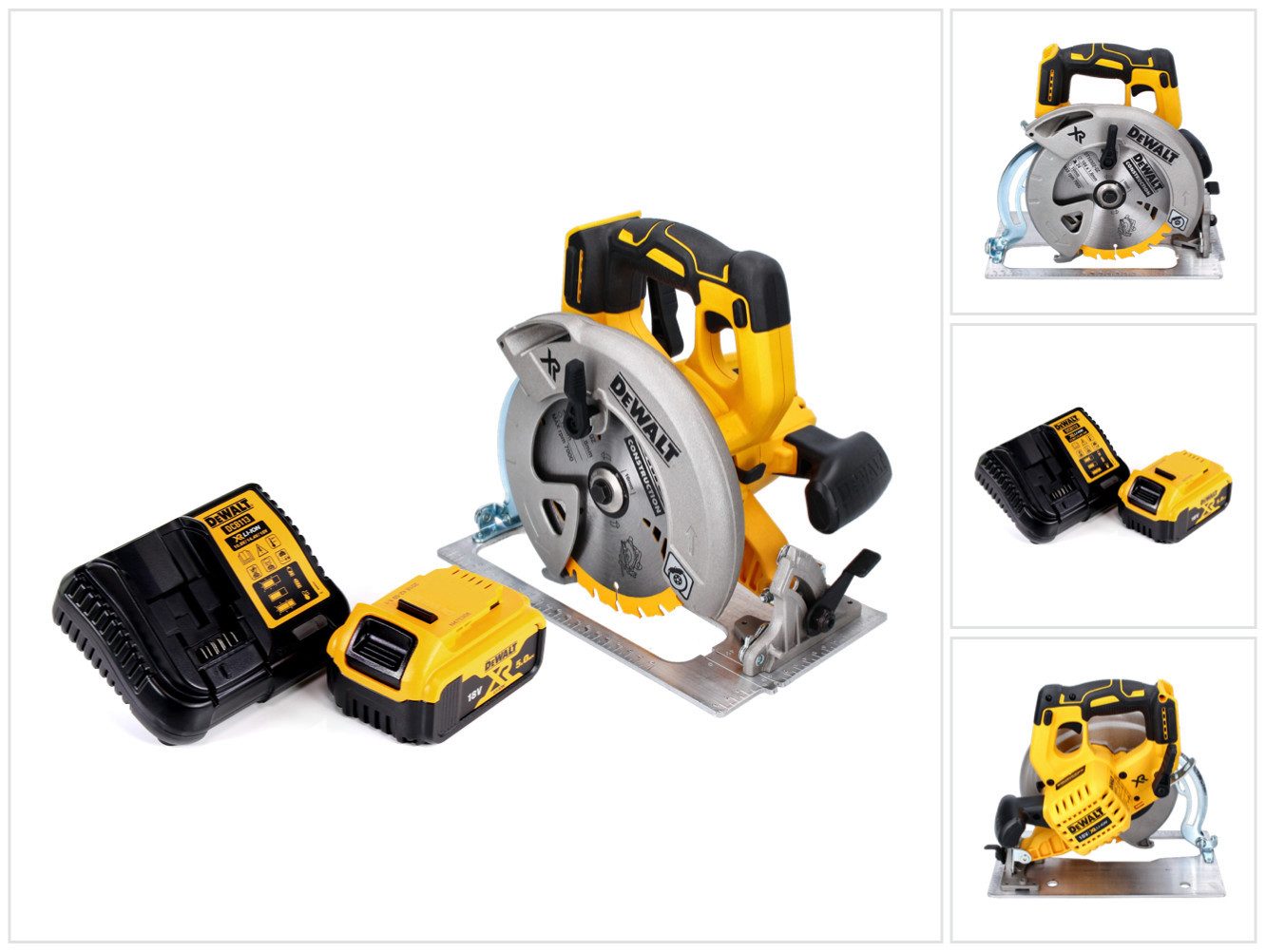 DeWalt Kompakt-Handkreissäge DCS 570 P1 Akku Handkreissäge 18 V 184 mm Brushless + 1x Akku 5,0 Ah