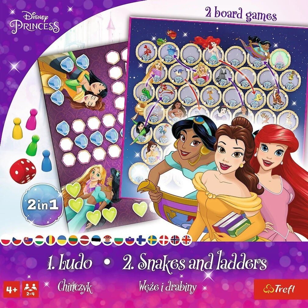 Trefl Spiel Disney Princesses Spiele, 2in1: Mann, sei nicht böse