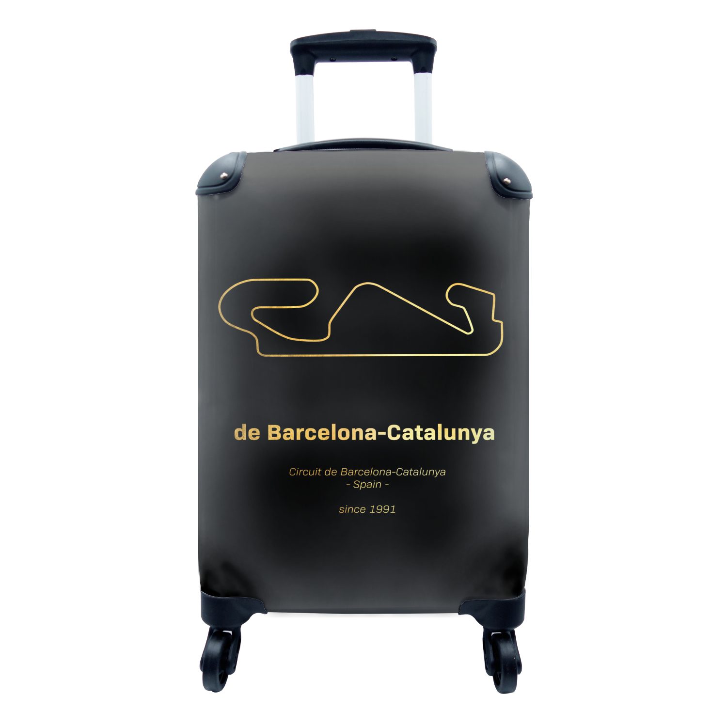 MuchoWow Handgepäckkoffer Formel 1 - Rennstrecke - Barcelona, 4 Rollen, Reisetasche mit rollen, Handgepäck für Ferien, Trolley, Reisekoffer