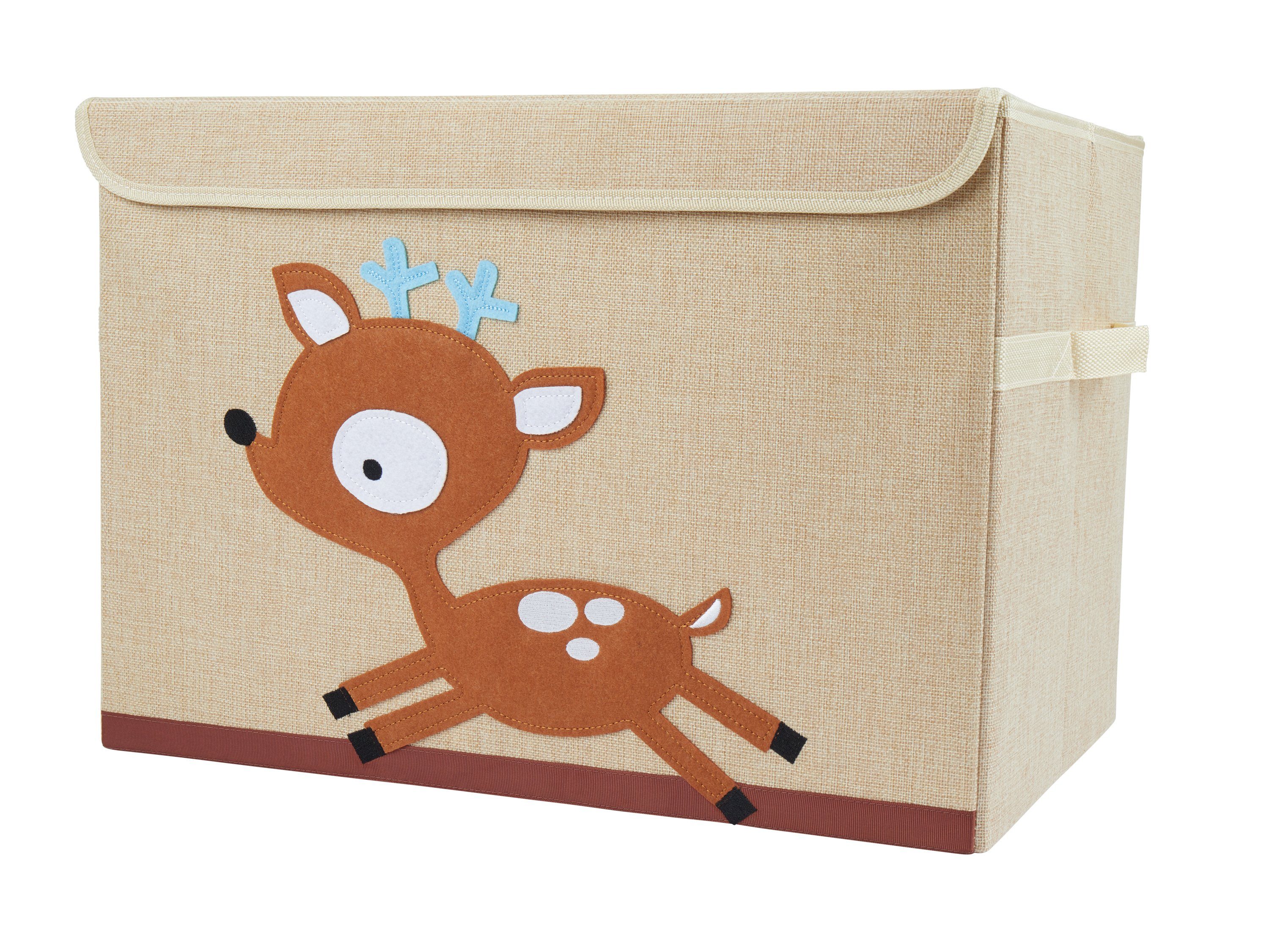 BIECO Spielzeugtruhe »Bieco Aufbewahrungsbox mit Deckel Reh Motiv 65L