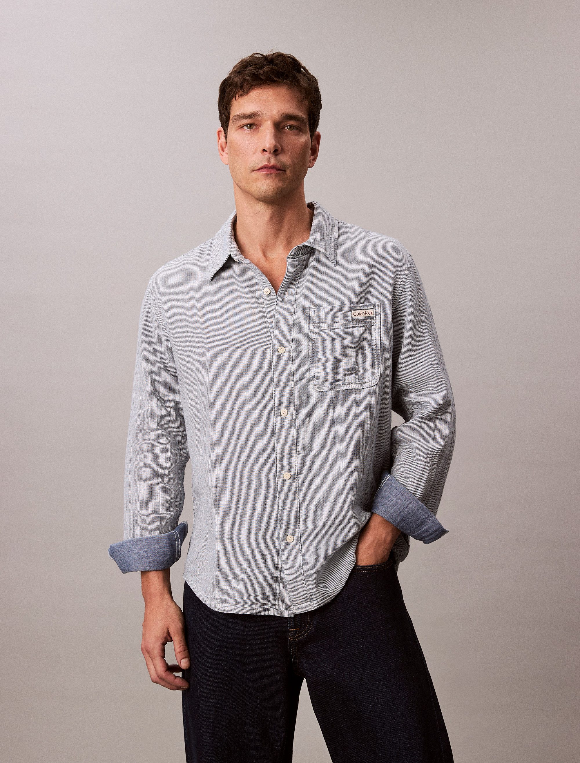 Calvin Klein Jeans Langarmhemd CASUAL CLASSIC günstig online kaufen